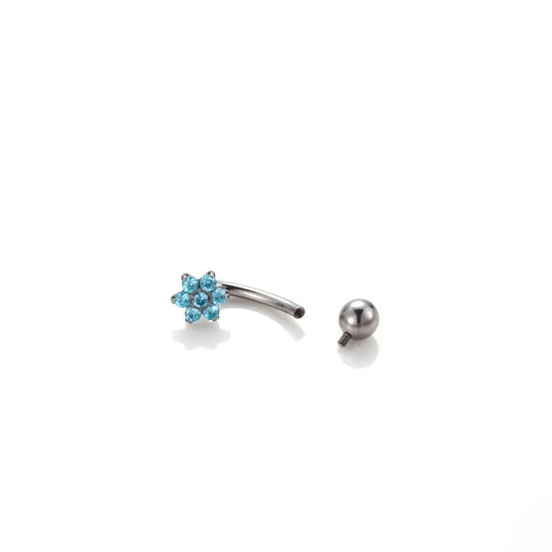 14G Titanium Belly Ring - Hypoallergenic Flower Navel Piercing Jewelry for Women | Perfect for Everyday Wear, Parties & Beach Outfits