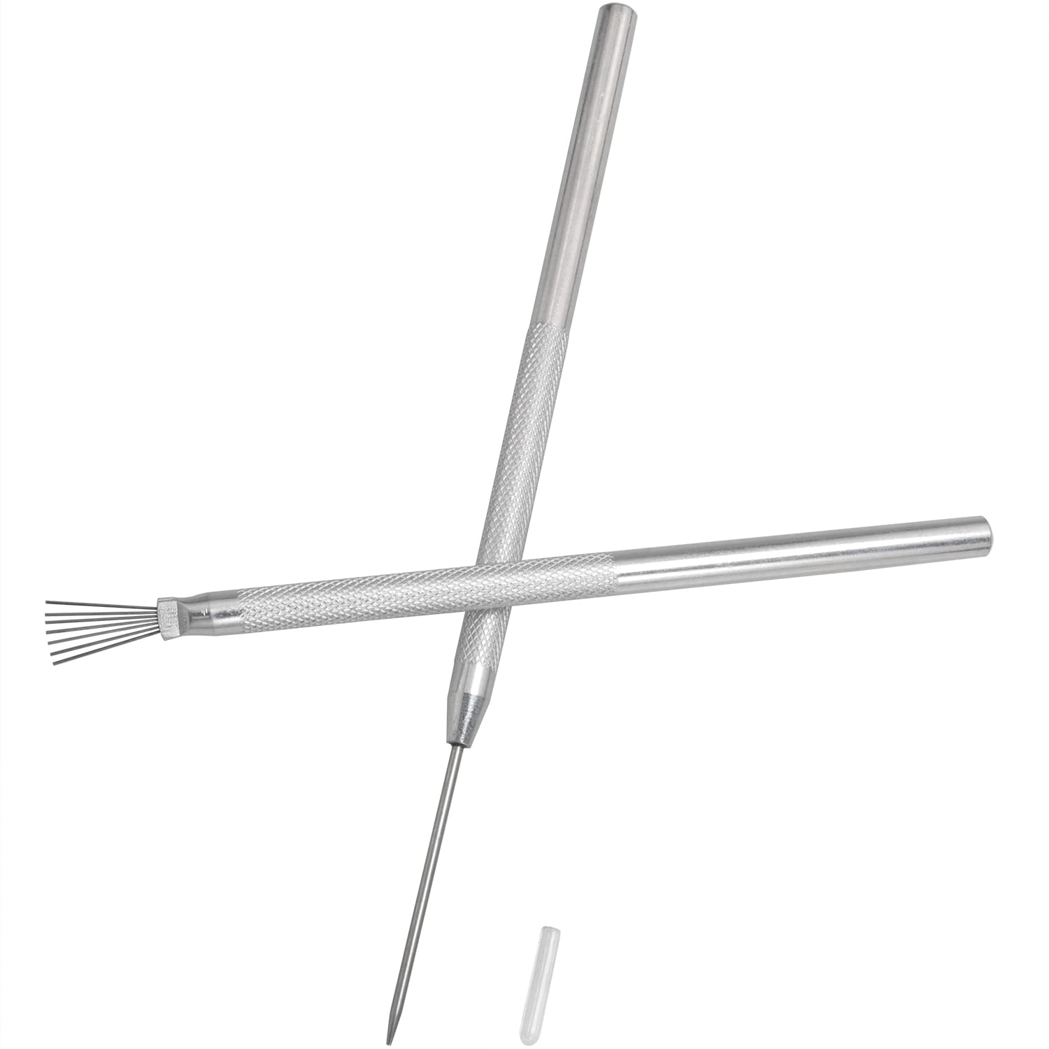 LUORNG 7-Pin Clay Needle Tool - Professional Feather Wire Texture & Detail Tool for Fondant, Pottery, and Sculpting - Perfect for Cake Decorating, Ceramic Art, and DIY Crafts