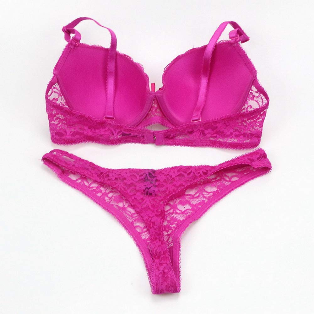Swbreety Women's Sexy Push Up Lace Bra and Bikini Panties Set - Comfortable Lingerie for Date Night, Wedding Night & Special Occasions