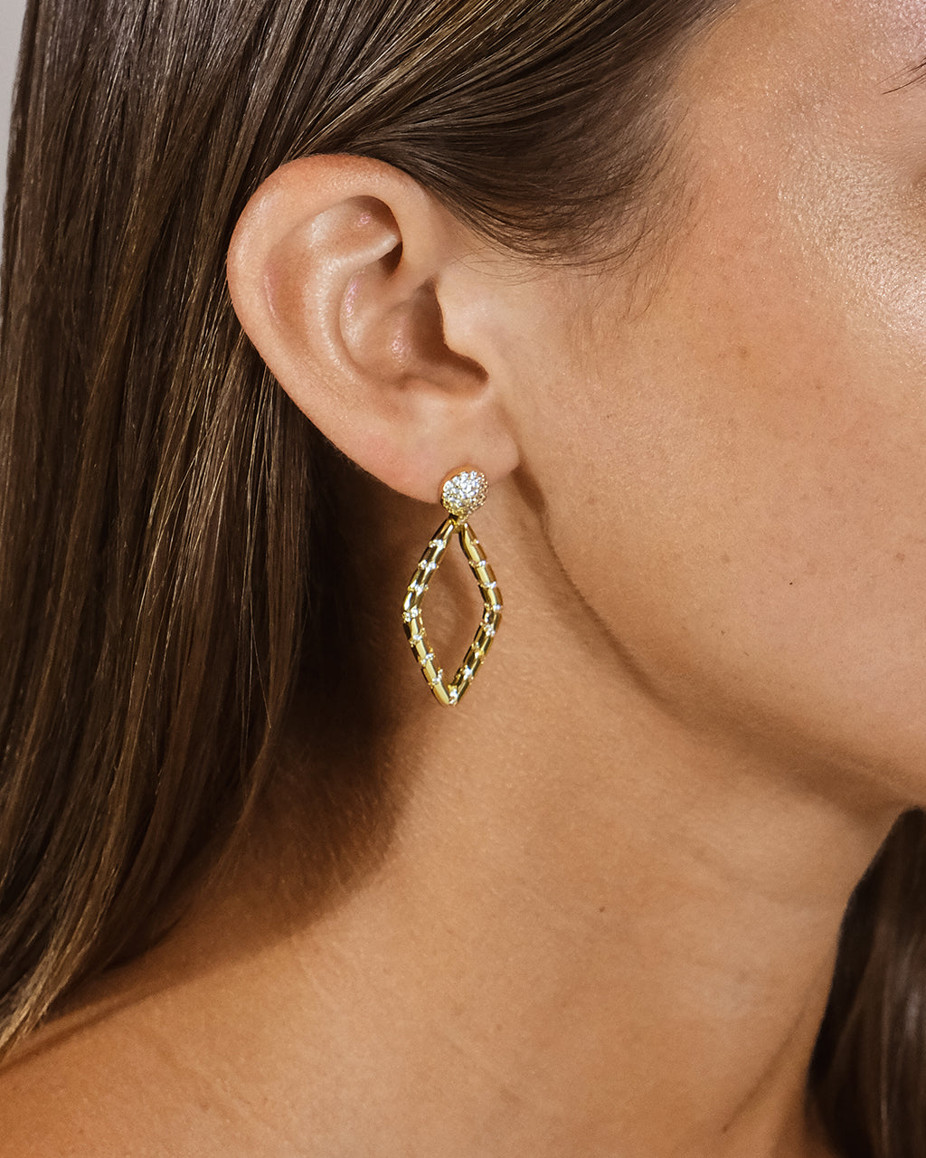Gisele CZ Drop Earrings for Women - Elegant Cubic Zirconia Dangle Earrings | Perfect for Parties, Weddings & Evening Events