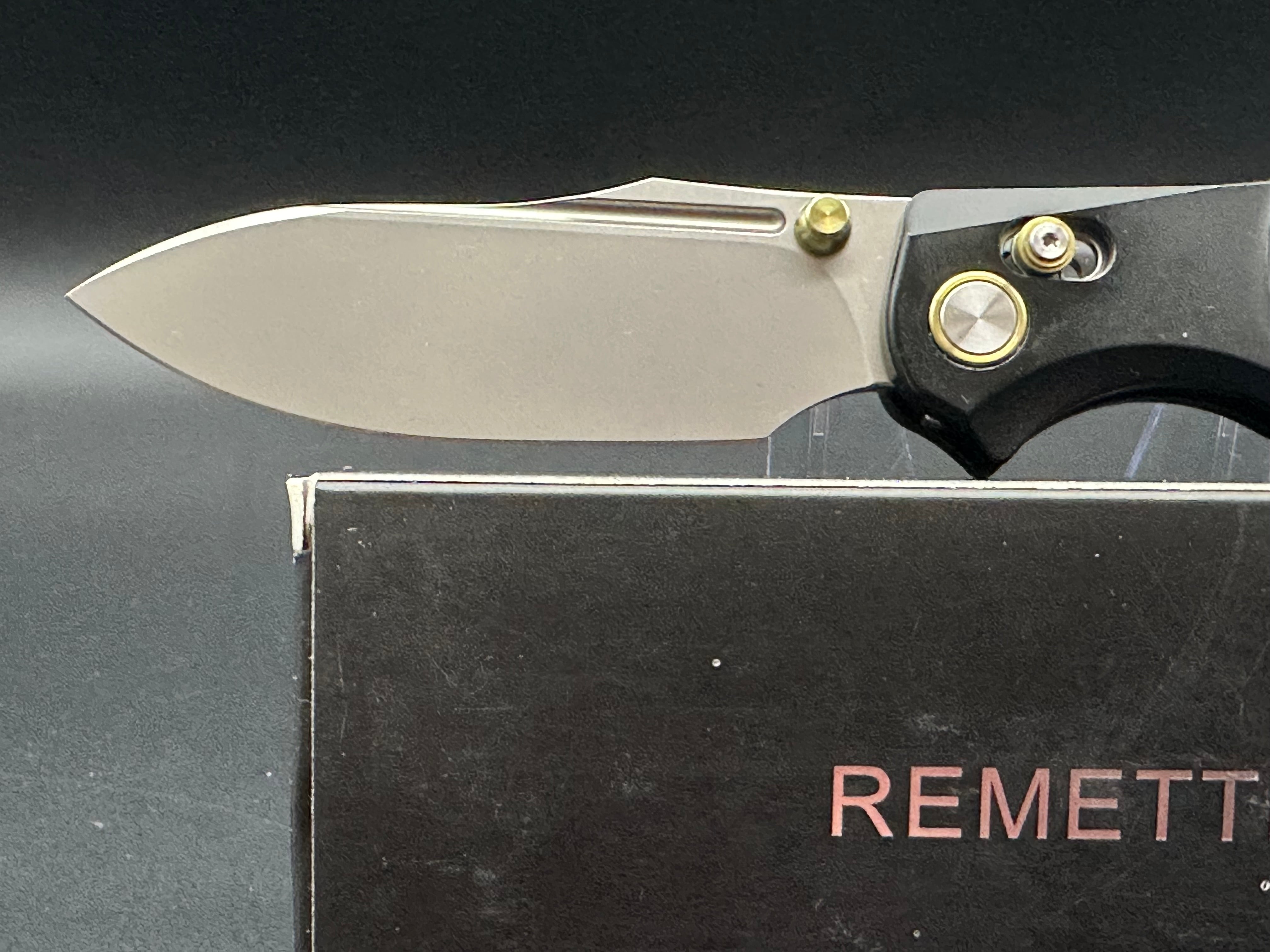 REMETTE Premium Pocket Knife - M390 Pearlescent Blade & Flame Blue Titanium Handle | EDC, Camping, Hiking & Outdoor Survival Gear