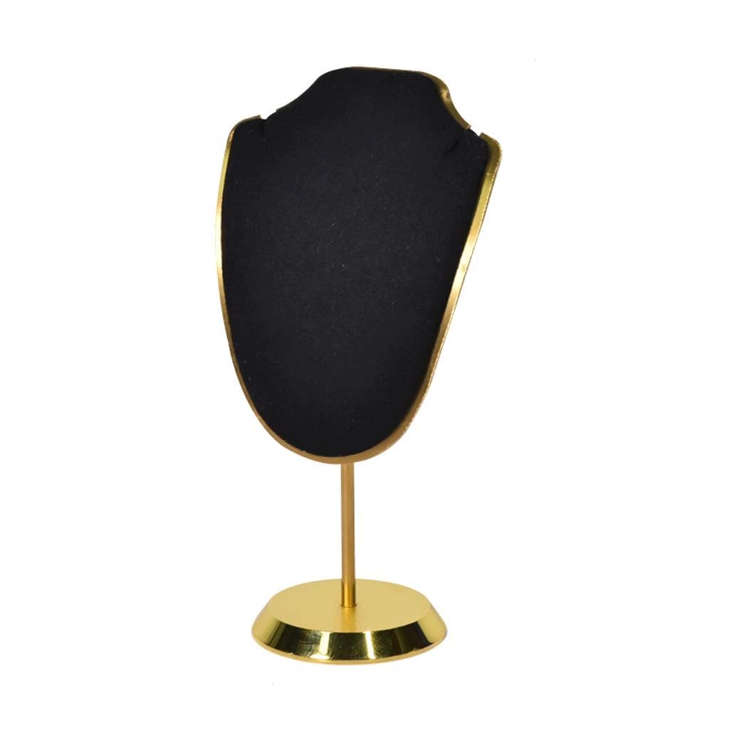Premium Metal Jewelry Display Stand - Elegant Necklace Rack for Jewelry Boxes, High-End Ultra-Fiber Jewelry Organizer - Black (6x11x3cm) - Perfect for Boutique Displays, Jewelry Photography Props & Retail Store Showcases
