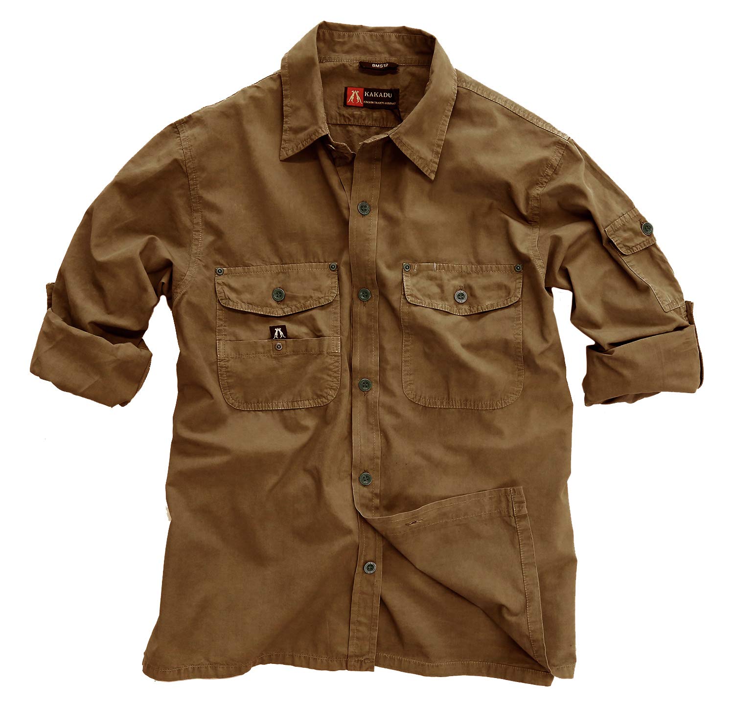 Kakadu Australia Men's Concord Long Sleeve Shirt - Breathable Roll-Up Sleeve Button Down Shirt for Casual Wear, Office & Outdoor Activities