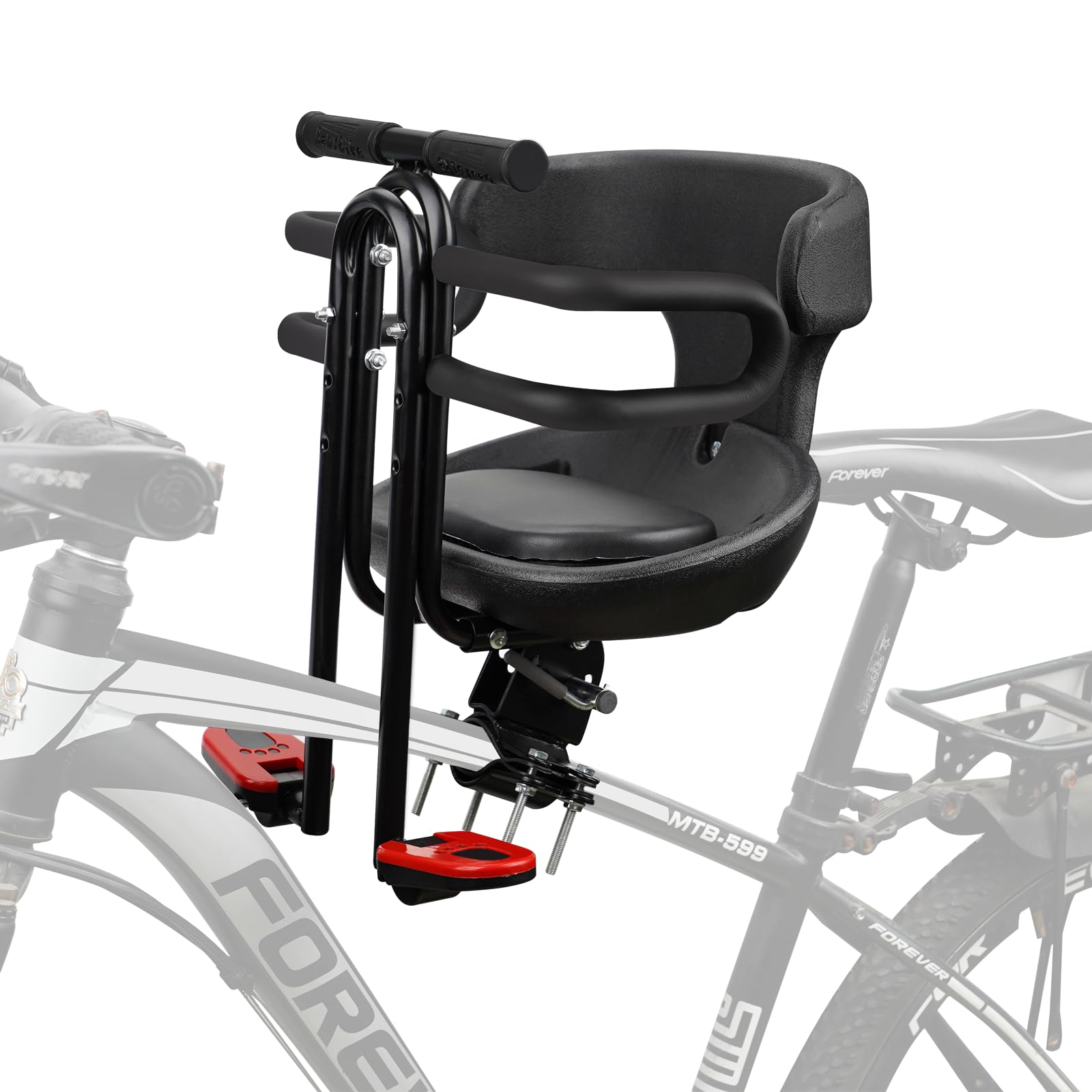 **YouTeMei Front Mounted Baby Bike Seat for Toddlers 1-3 Years - Adjustable & Safe Child Bike Seat for Adult & Mountain Bikes - Perfect for Family Rides, Commuting & Outdoor Adventures**