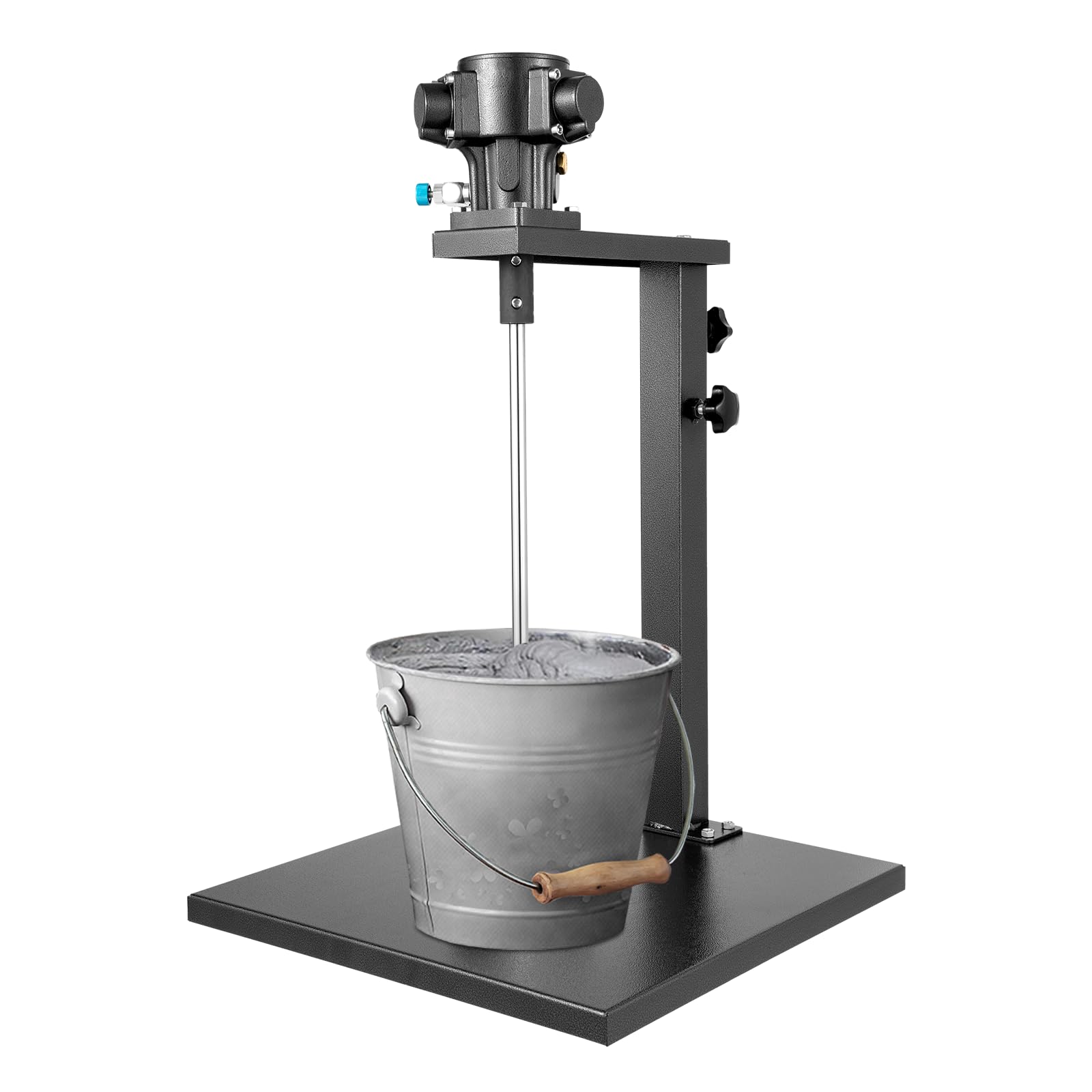 **5 Gallon Pneumatic Paint Mixer Machine - 1/4HP Stainless Steel Paint & Cement Mixer with Stand - Heavy Duty Paint Stirring Tool for Ink, Paint, and Epoxy Mixing - Perfect for DIY, Construction, and Industrial Use**