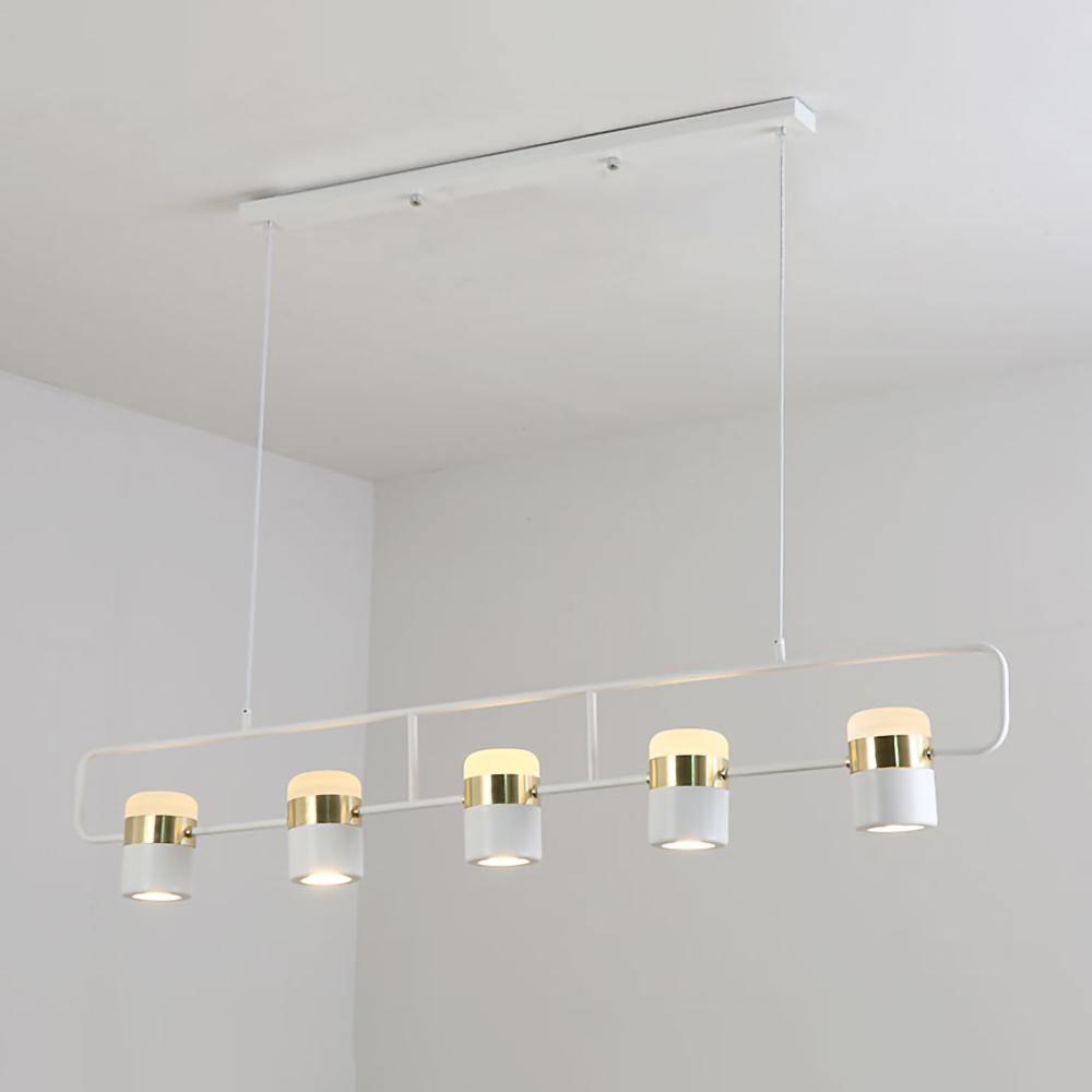 Adjustable Glass Pendant Light Fixture - Modern Dimmable Hanging Chandelier for Kitchen Island, Dining Room & Bedroom Lighting Decor