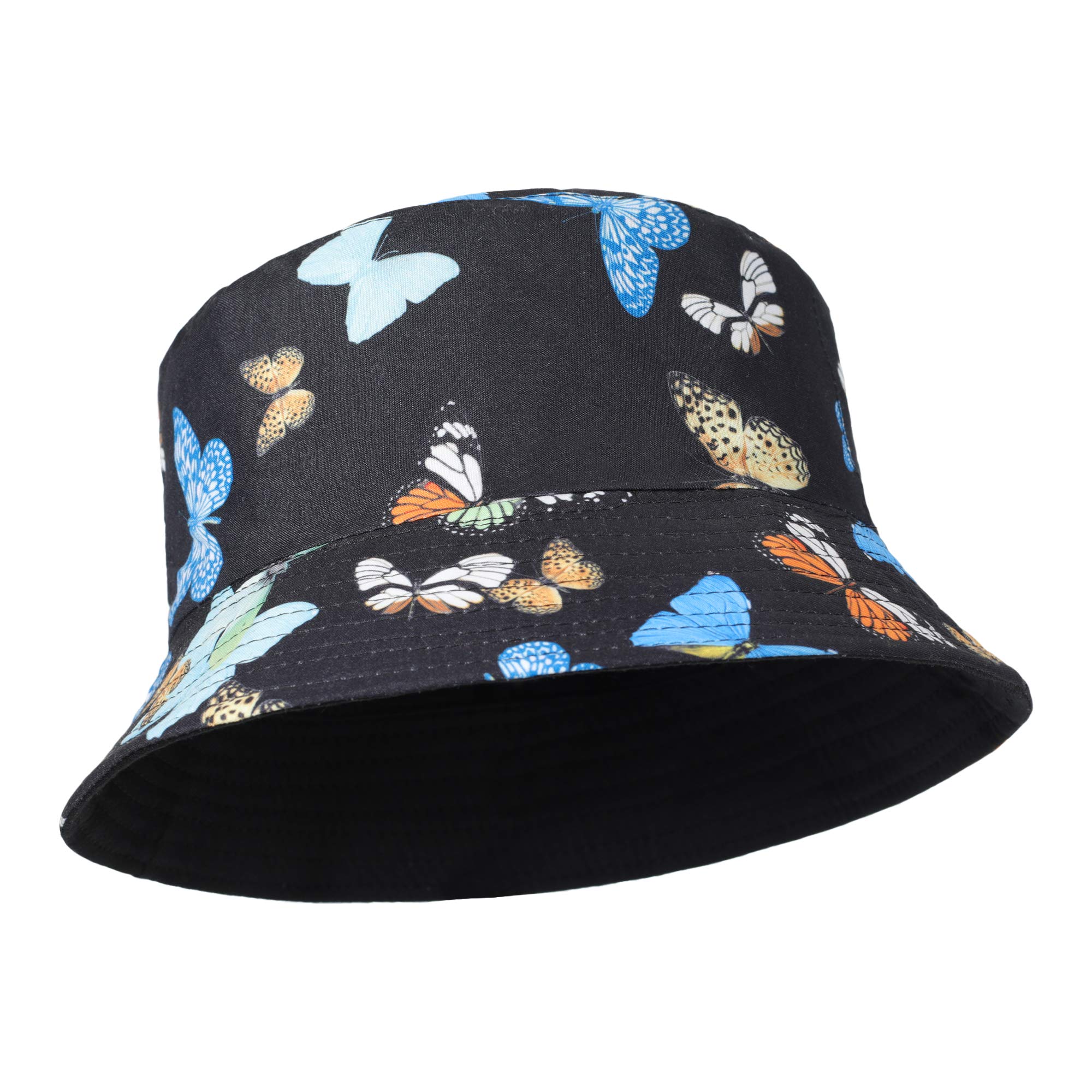 ZLYC Unisex Cute Printed Travel Bucket Hat - Summer Fisherman Cap for Beach, Hiking & Outdoor Activities | UV Protection Sun Hat