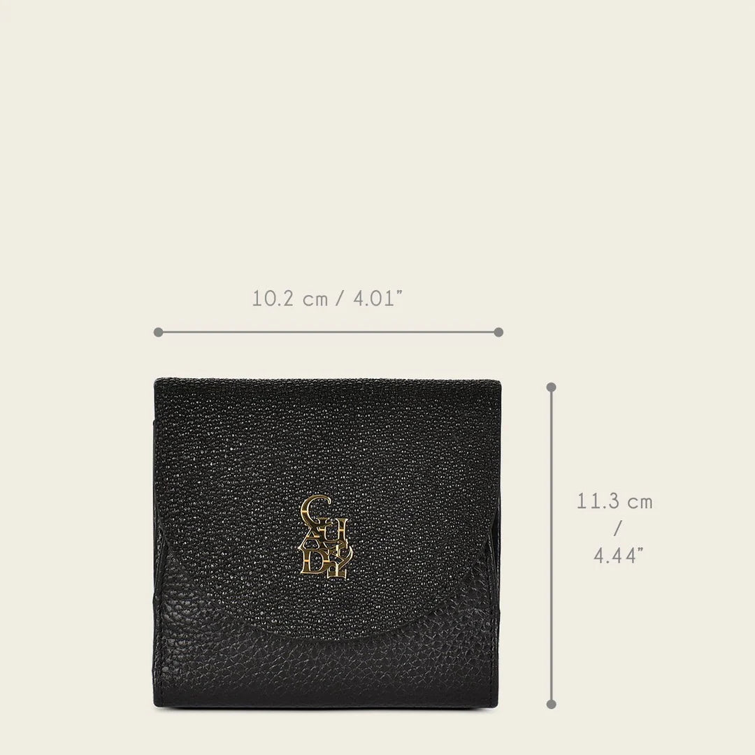 BD234MA Black Casual Fashion Bifold Wallet Clutch for Women - Perfect for Everyday Use, Travel & Gift Giving