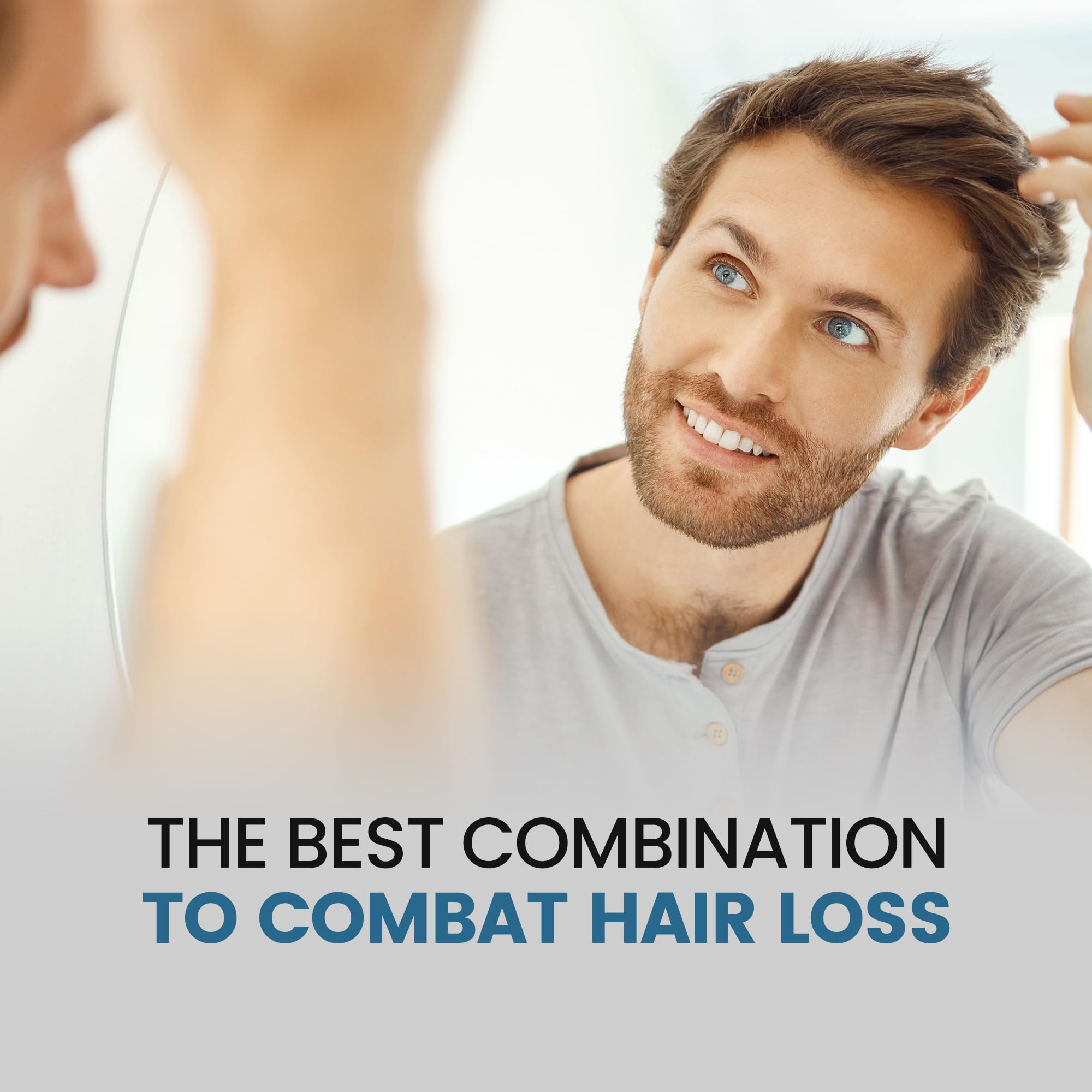 5% Minoxidil Hair Growth Oil for Men with Biotin - Extra Strength Hair Regrowth Treatment to Combat Hair Loss & Thinning - Ideal for Daily Use & Scalp Massage