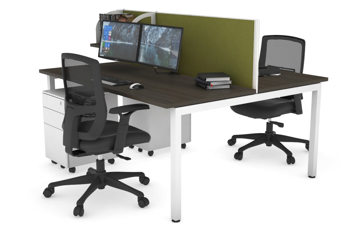 Quadro Square Legs 2 Person Office Workstation Desk [63