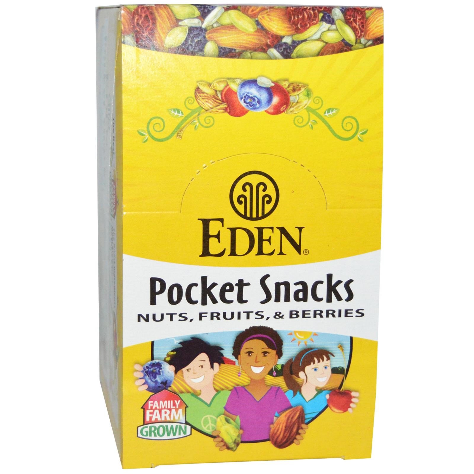 Eden Foods Wild Berry Mix Pocket Snacks - 12 Pack | Healthy Dried Fruit Snacks for Kids & Adults | Perfect for School Lunches, Hiking & On-the-Go