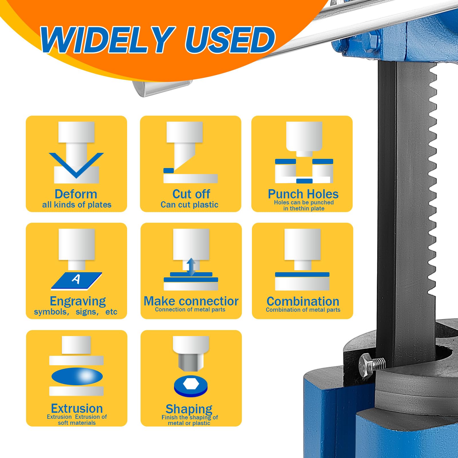Heavy-Duty 2 Ton Manual Arbor Press - 8.5