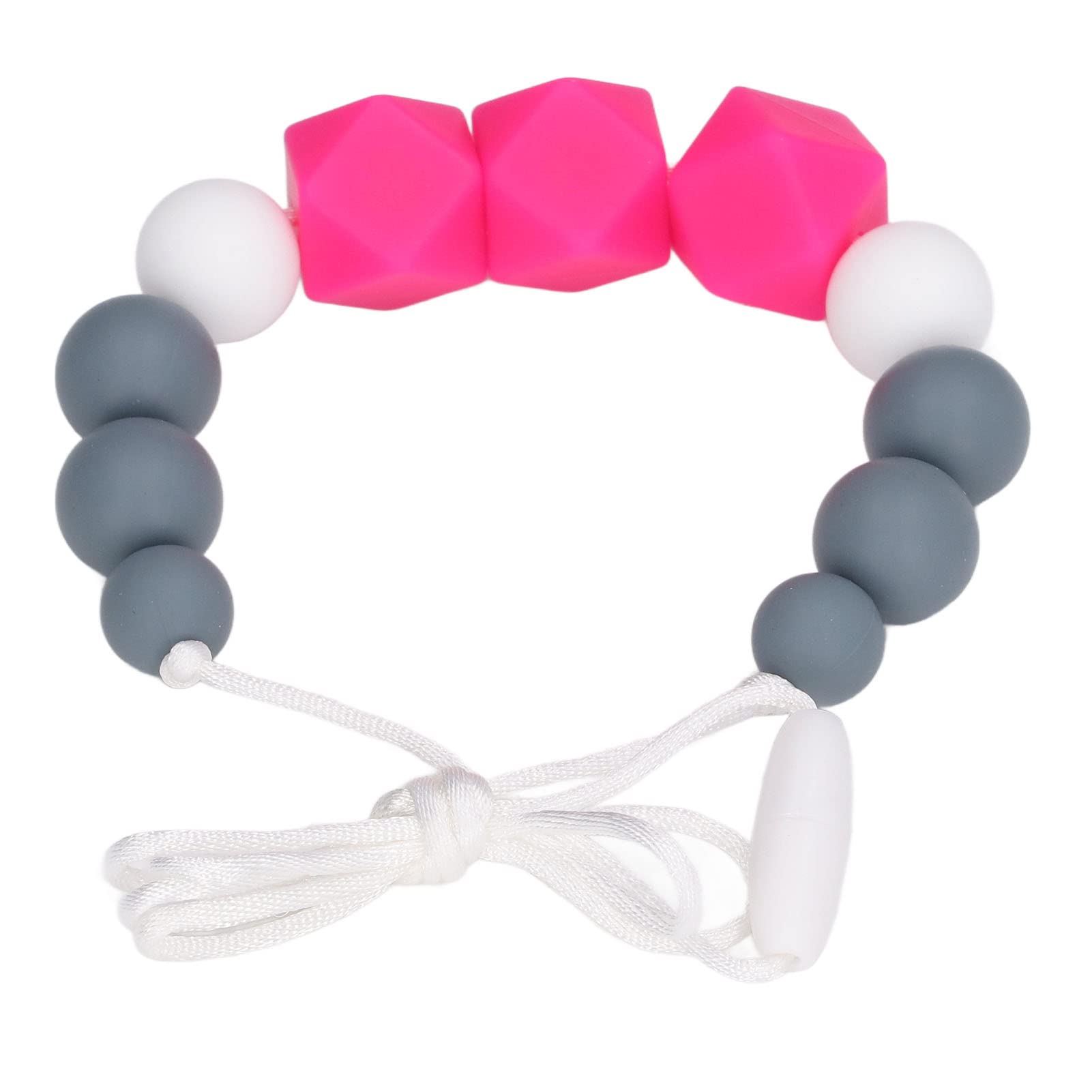 Organic Silicone Teething Necklace for Babies - Safe Chewable Rose Red Teether for Soothing Sore Gums, BPA-Free Nursing Jewelry for Moms | Perfect for On-the-Go Pain Relief & Fashionable Parenting Accessory