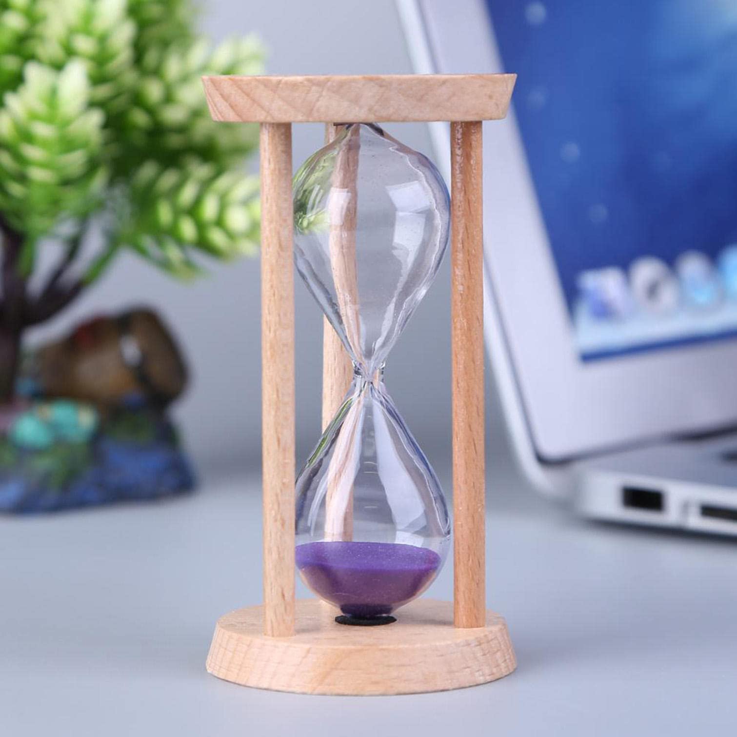 3 Minute Wooden Hourglass Sand Timer - Portable Toothbrush Timer for Kids, Unique Gift & Home Table Decor - Perfect for Brushing Teeth, Classroom Activities, and Office Desk Decor