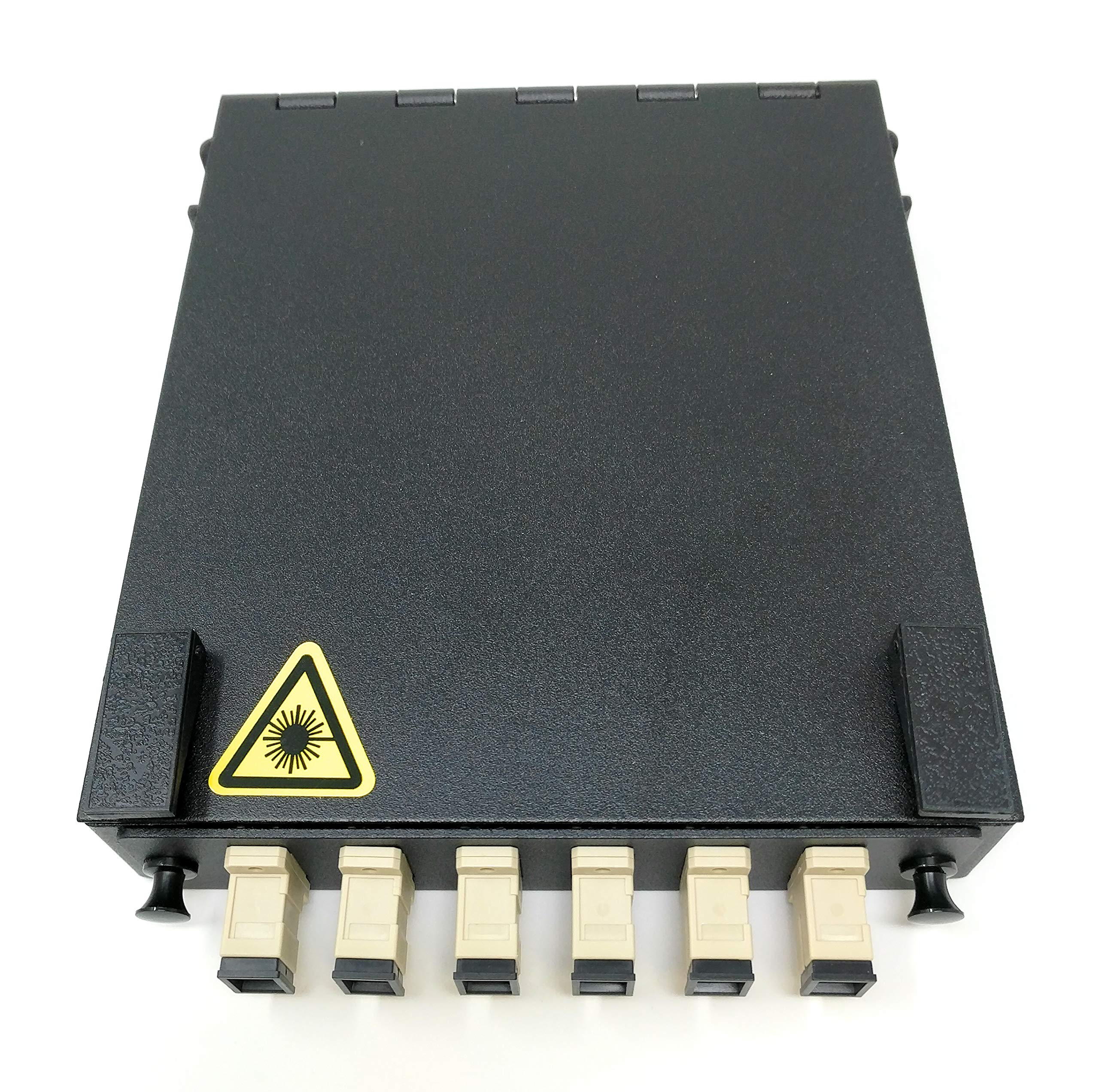 Ultra Spec Cables Wall Mount Fiber Enclosure with Spool - 6 Port SC-UPC OM1/OM2 Multimode Simplex LGX Panel for Network Rack & Data Center Installation
