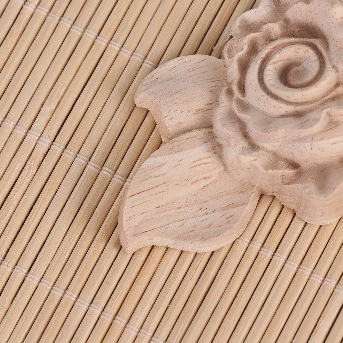 Handmade Rose Carving Wooden Chips - Natural Home Decor Wood Slices for DIY Crafts, Wall Art, Wedding Centerpieces & Rustic Decorations