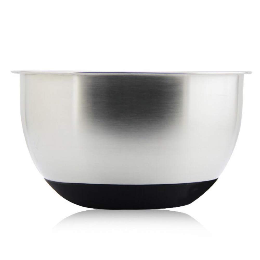 Premium Stainless Steel Salad Mixing Bowl with Non-Slip Silicone Base - 24cm Kitchen Essential for Tossing Salads, Mixing Ingredients & Meal Prep - Perfect for Home Cooks & Professional Chefs
