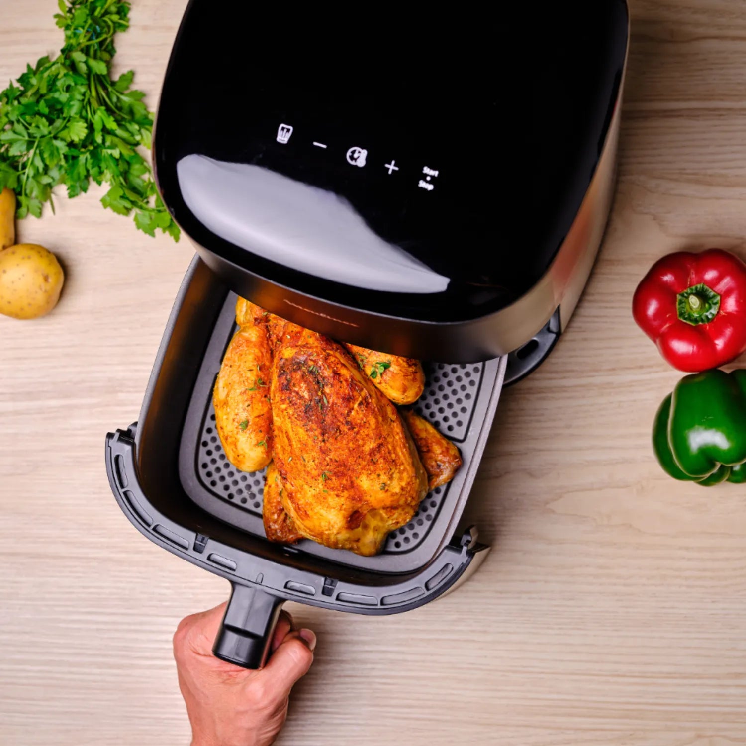 Tefal Easy Fry Max 5L Air Fryer EY245H - Healthy Oil-Free Cooking, Large Capacity, Digital Touchscreen - Perfect for Family Meals, Snacks & Quick Dinners