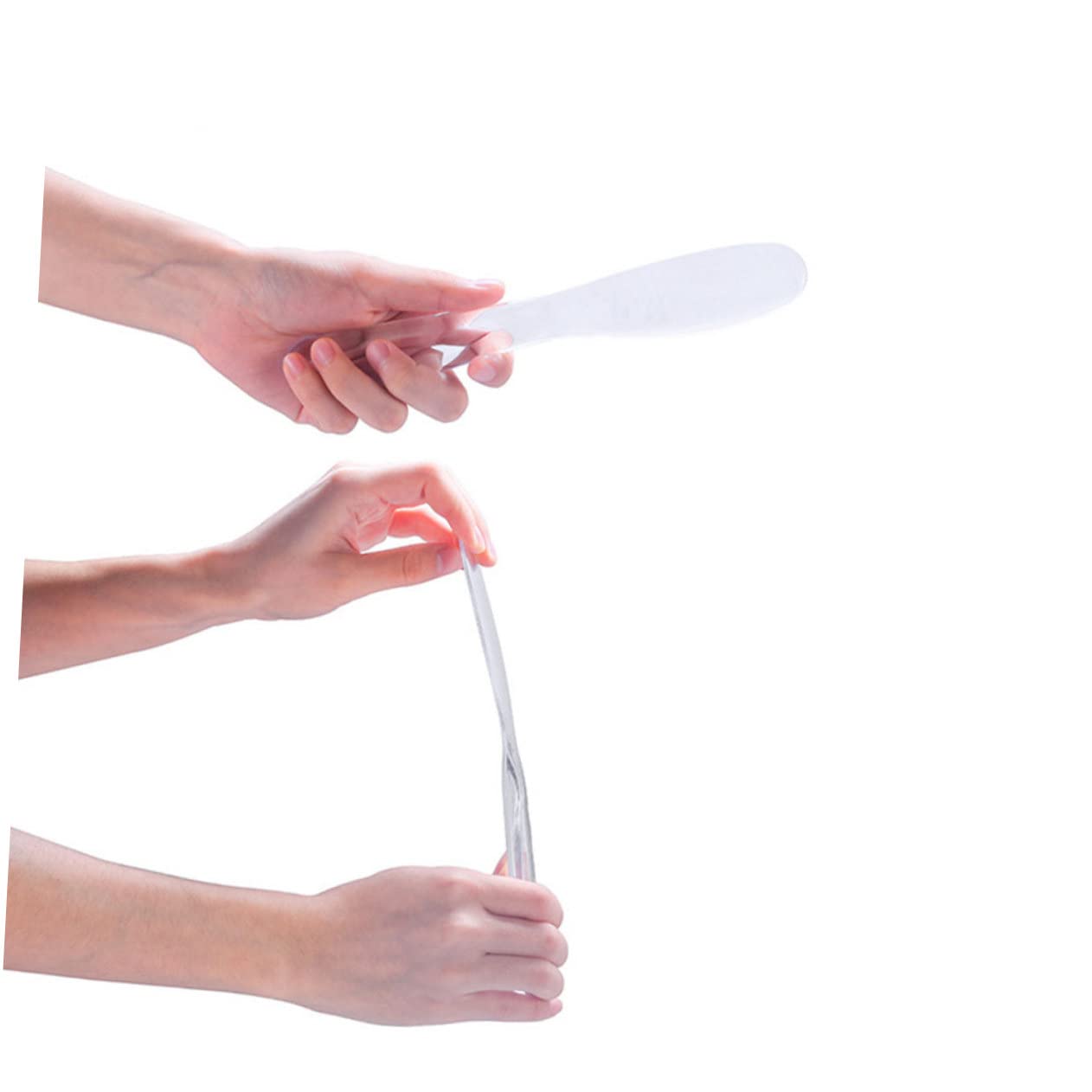 4pcs Transparent Spatulas for DIY Facial Mask & Skin Care - Mixing Spoons for Creams, Clay Masks, Essential Oils - Perfect for Home Spa, Beauty Salon & Cosmetic Application