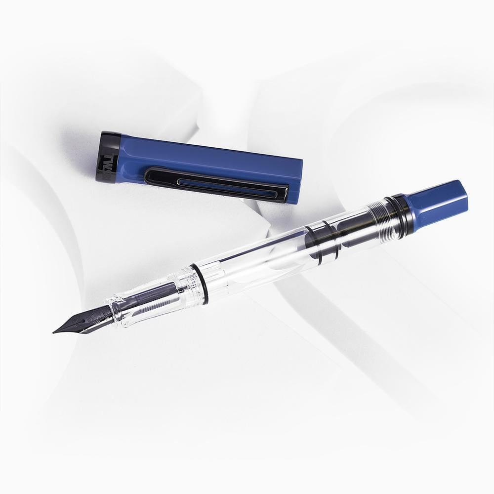 TWSBI Eco Slate Blue Fountain Pen with Onyx Black Nib - Premium Writing Instrument for Journaling, Note Taking & Calligraphy