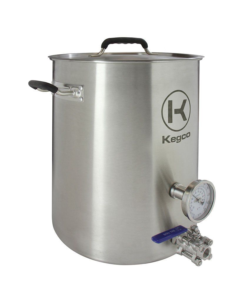 Kegco 3PXBK8-T3 8 Gallon Stainless Steel Brew Kettle for Homebrewing Beer, Wort Boiling & Craft Brewing - Perfect for Home Brewers & Small Batch Beer Making