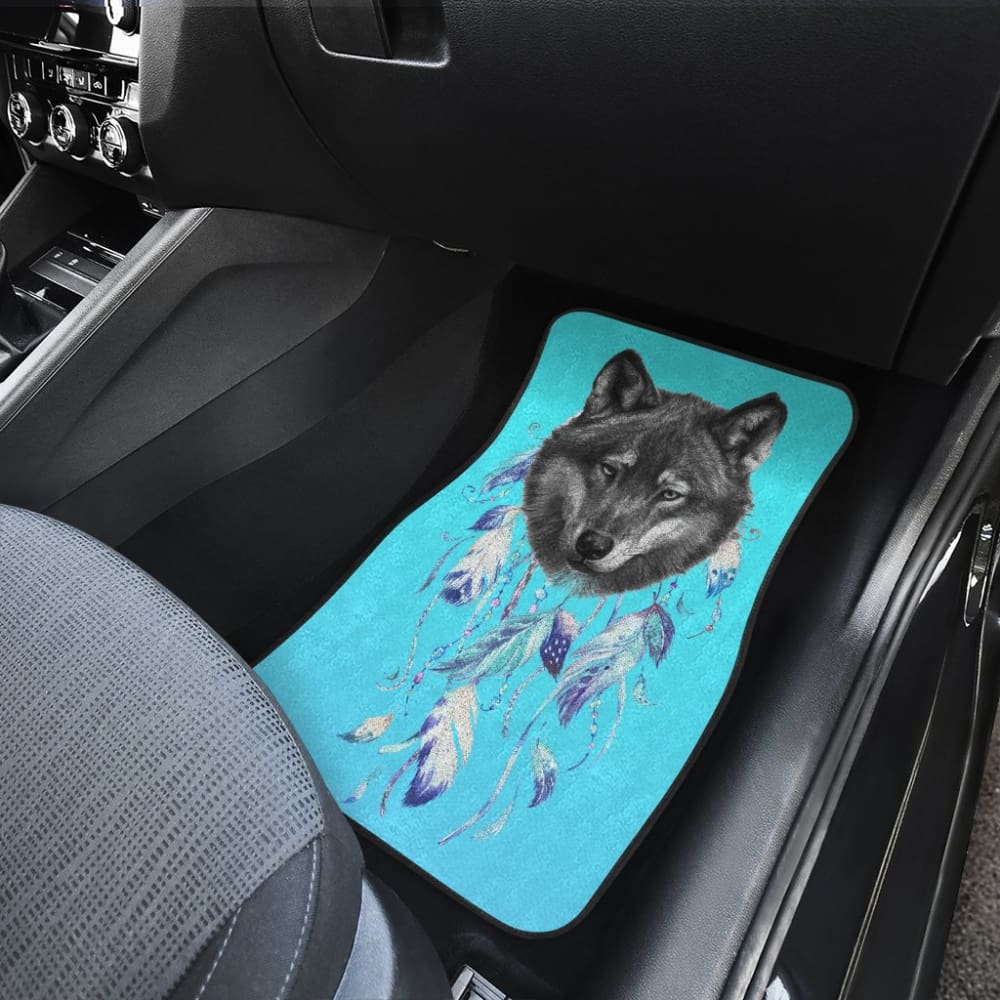 Premium Wolf Design Dreamcatcher Style Car Floor Mats - All-Weather Protection for SUVs, Trucks & Sedans | Perfect for Road Trips & Outdoor Adventures