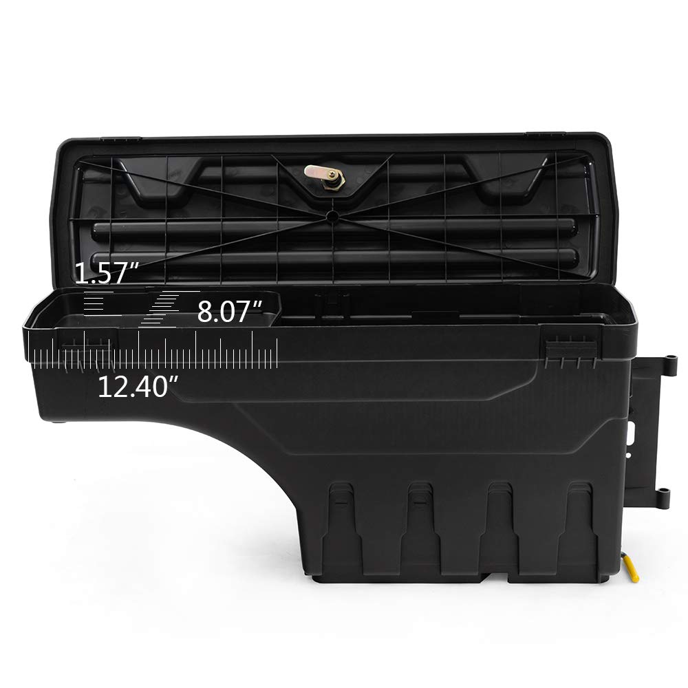 CHEDA Truck Bed Toolbox Storage for 2005-2020 Toyota Tacoma | Right Side Black Tool Box | Durable Cargo Organizer for Camping, Work & Off-Road Adventures