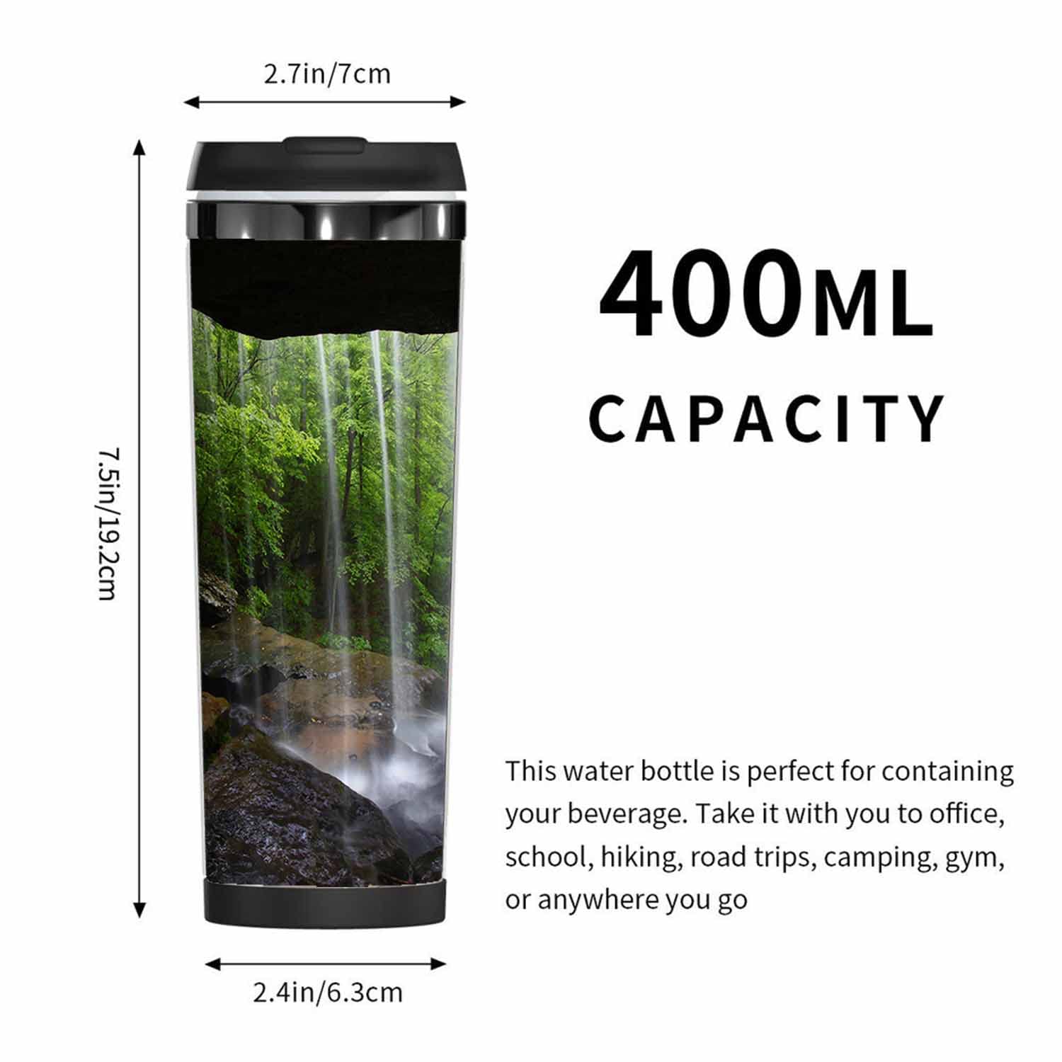 WONDERTIFY Stainless Steel Double Walled Thermal Coffee Mug - Insulated Travel Water Bottle with Natural Cave Design, Perfect for Outdoor Adventures, Camping & Office Use