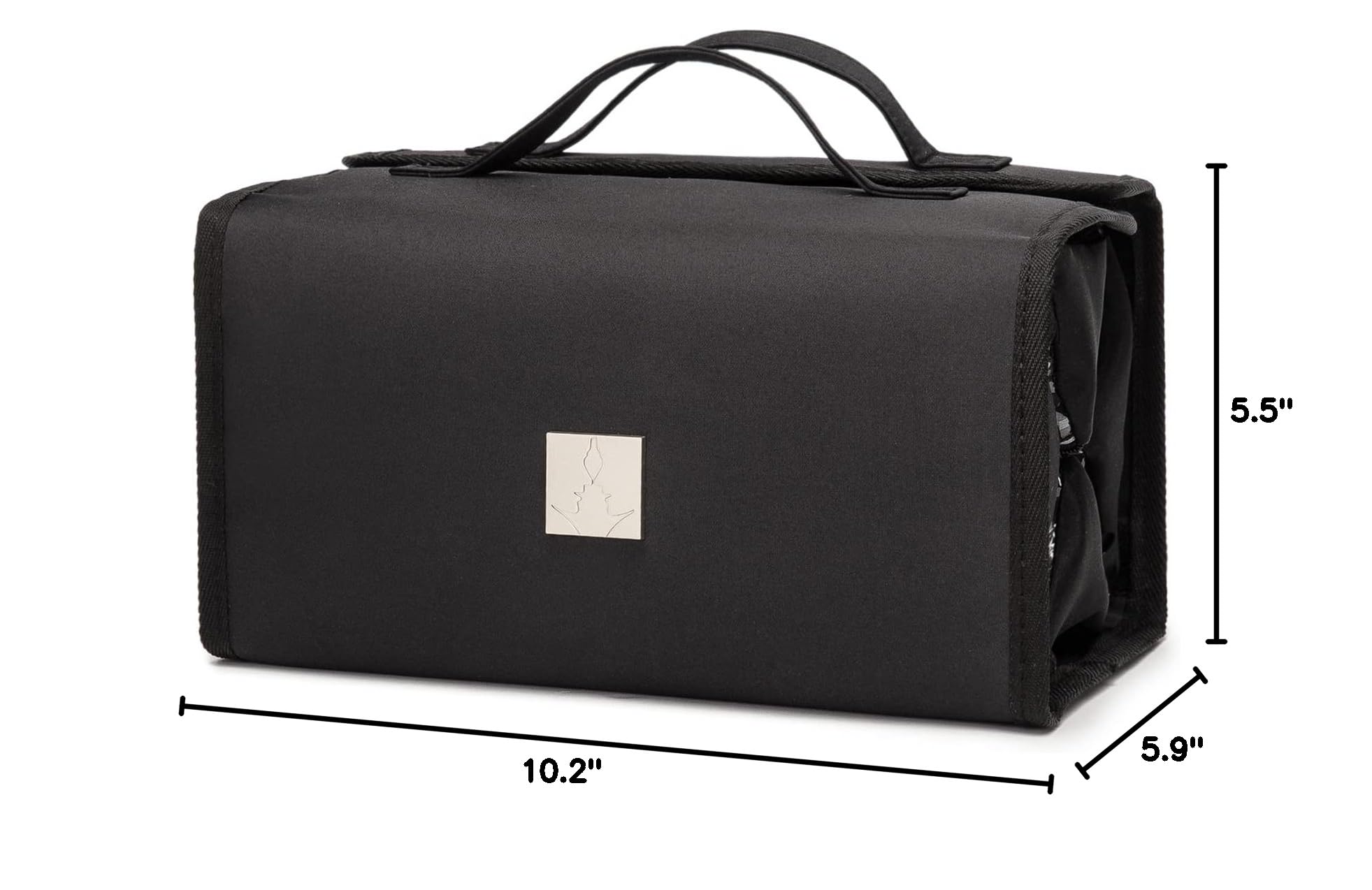 Roll Up Makeup Bag - Travel Toiletry Organizer with 4 Clear TSA Approved Pouches, Hanging Cosmetic Bag for Women & Men | Perfect for Air Travel, Gym, Camping & Daily Use