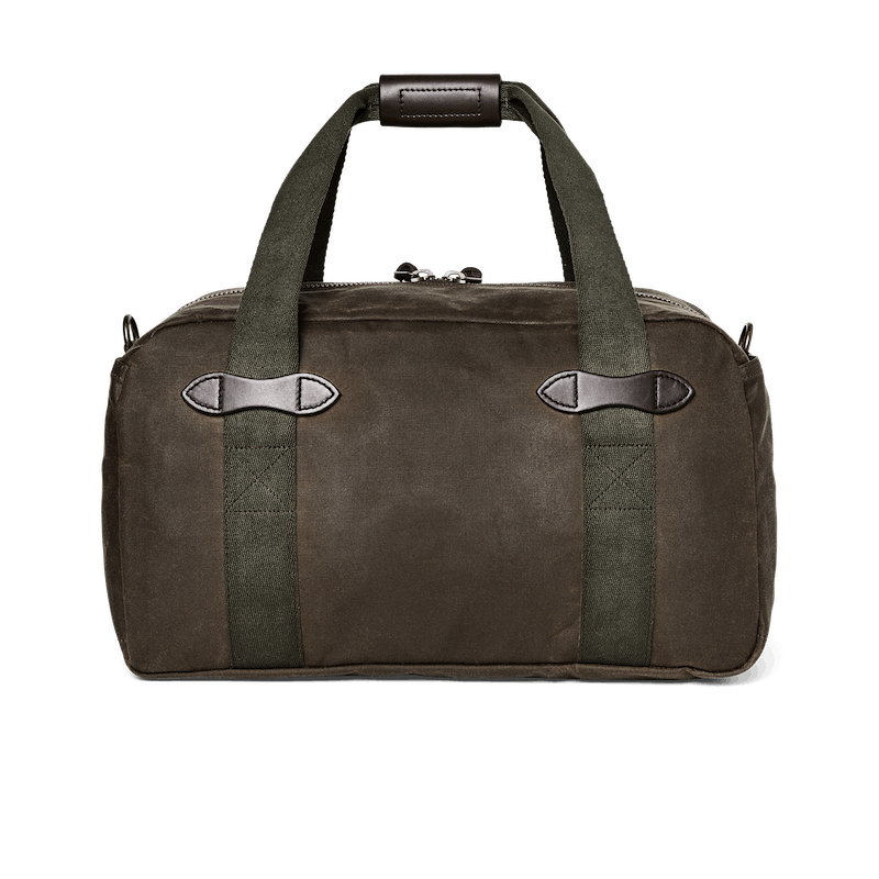 Filson Small Tin Cloth Duffle Bag - Waterproof & Durable Otter Green Travel Duffel - Perfect for Camping, Hiking & Weekend Getaways
