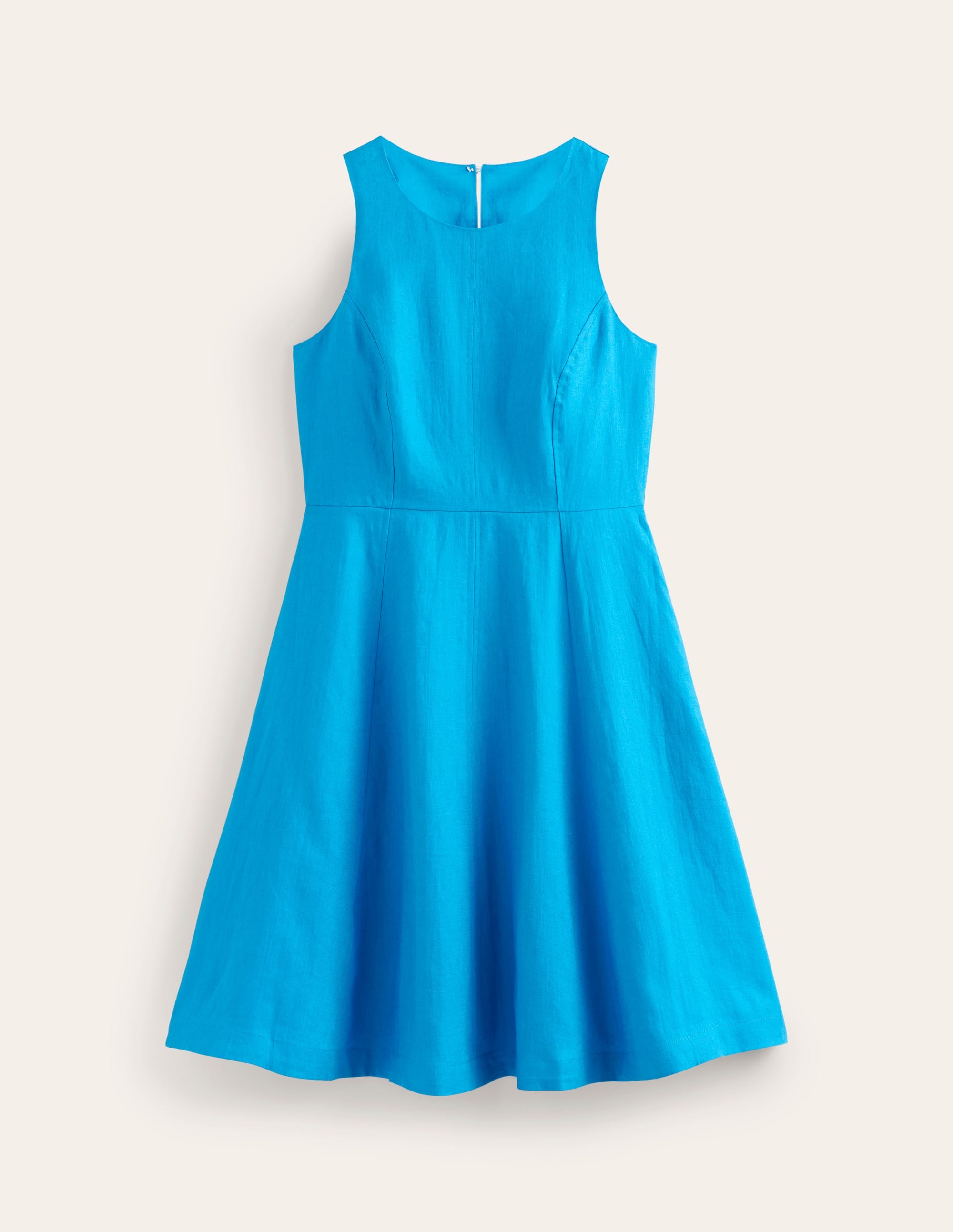 Carla Linen Short Sleeve Dress for Women - Breathable Summer Casual Dress in Brilliant Blue | Perfect for Beach Vacations, Brunch Dates & Weekend Outings