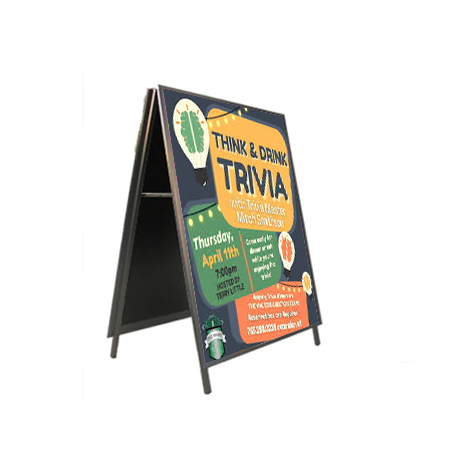 30x36 A-Frame Sign Holder with Security Screws - 1 1/4