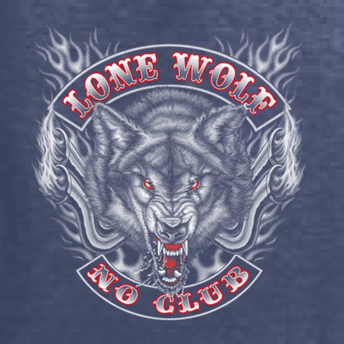 Lone Wolf No Club Cool Motorcycle Biker Fire Fashion Unisex Graphic Hoodie Sweatshirt for Riding, Streetwear & Casual Outfits