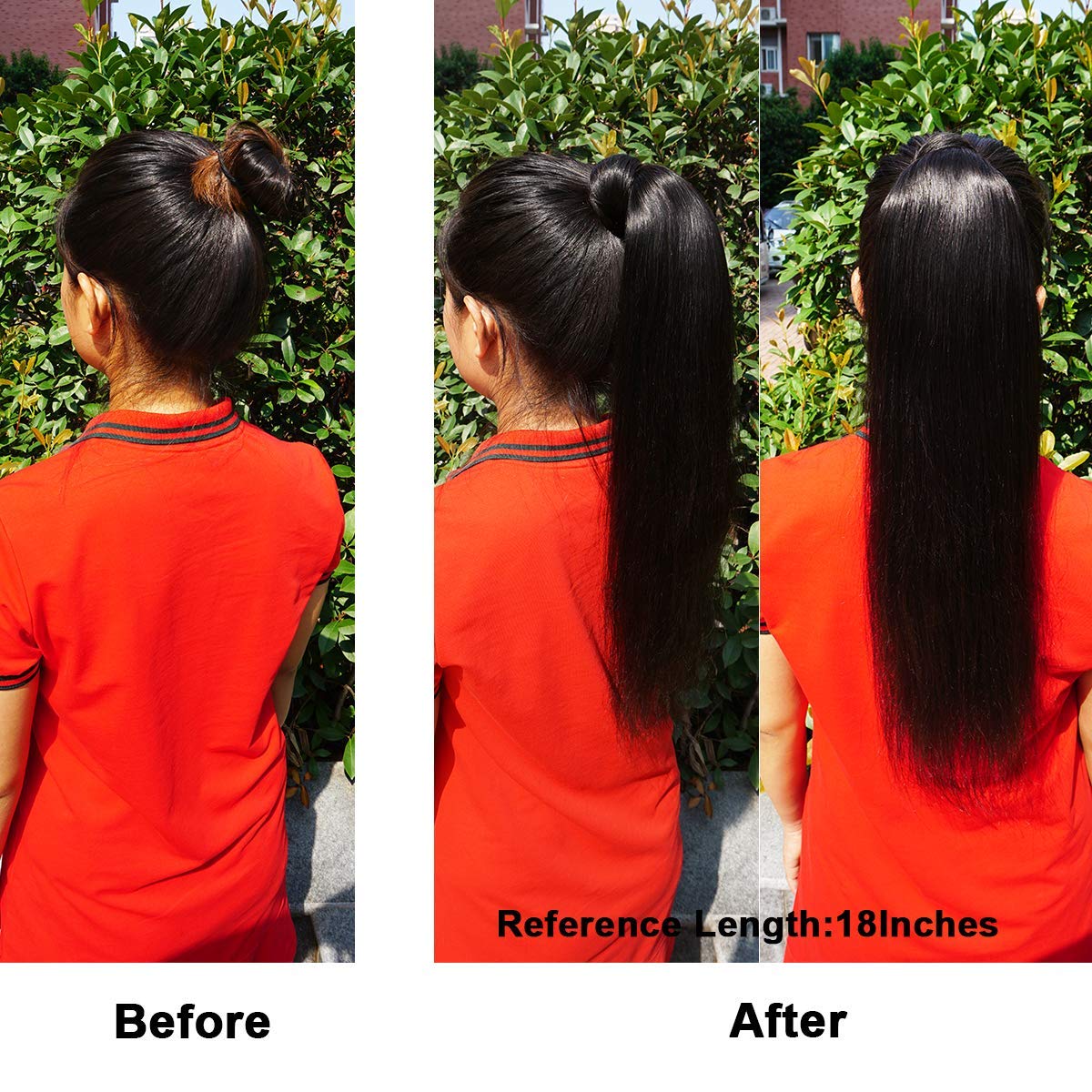 Brazilian Virgin Human Hair Ponytail Extension 22 Inch Straight - Clip In Drawstring Ponytail for Afro Hair - Perfect for Daily Wear, Parties & Protective Styles