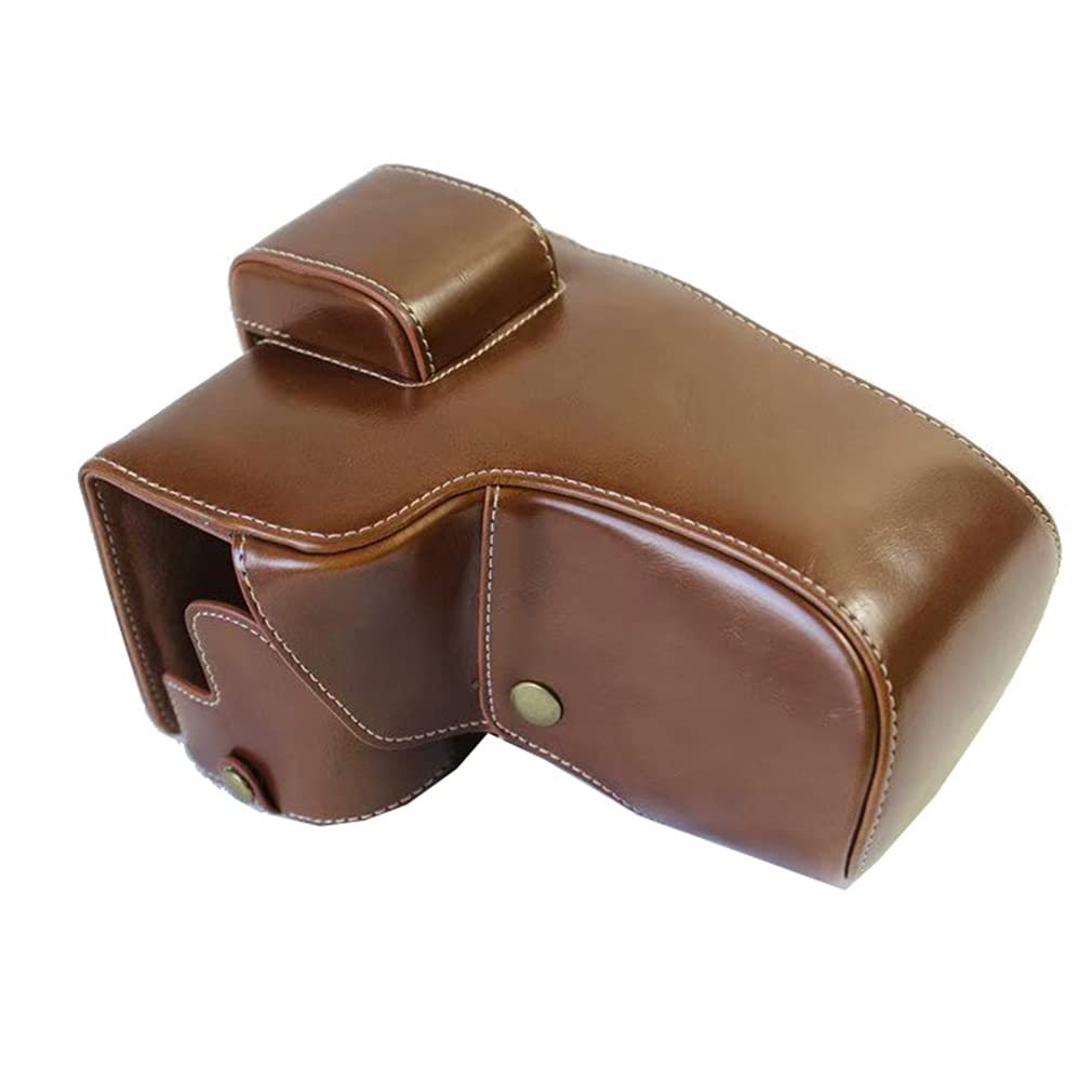 Vintage PU Leather Camera Bag - Detachable Soft Protective Case for Nikon Z6/Z7 with 24-70mm Lens | Durable Brass Accents | Perfect for Travel, Photography & Outdoor Adventures