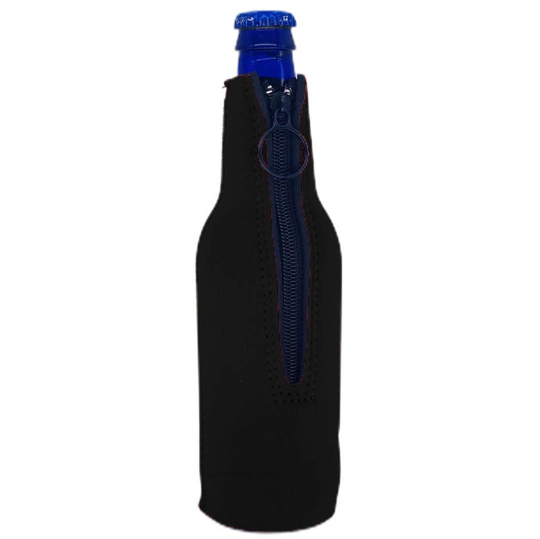 Funny I Peed in the Pool Beer Bottle Coozie - Black Insulated Can Cooler for Pool Parties, Beach Outings & Summer BBQs