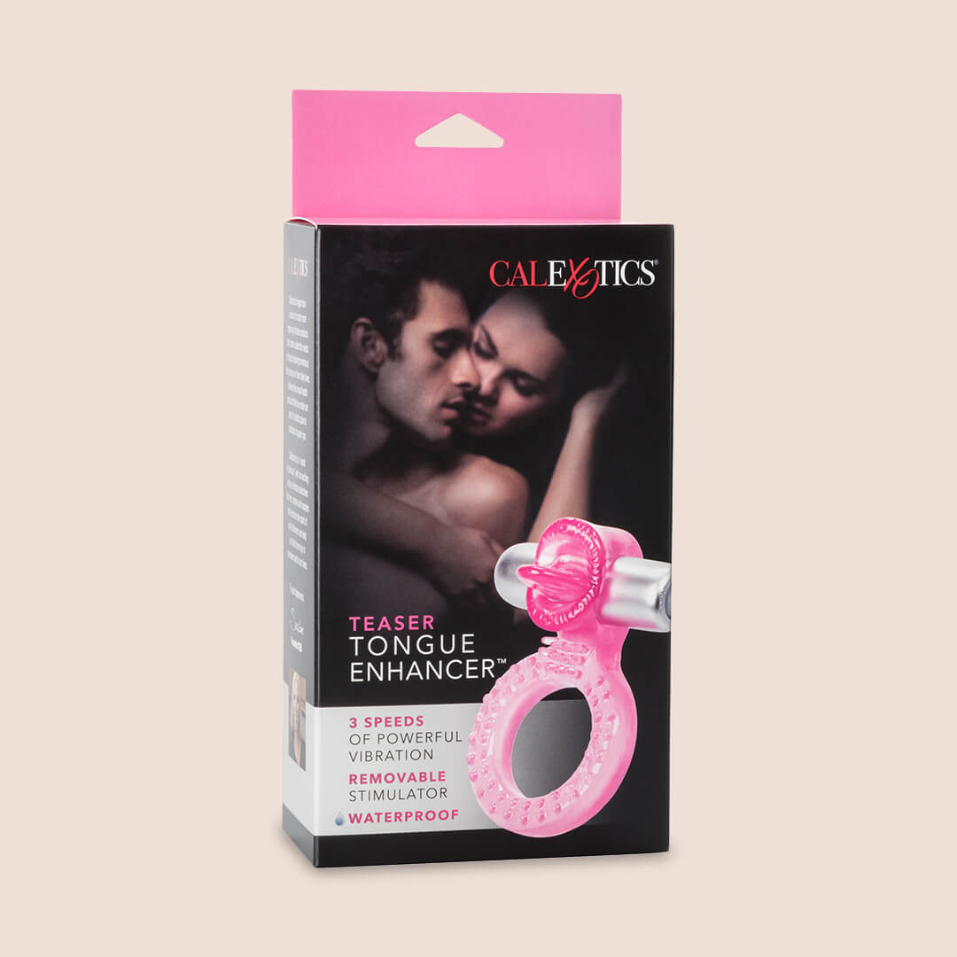 CalExotics Teaser Tongue Enhancer™ - Vibrating Penis Ring for Couples | Pleasure Enhancement, Sensual Massage & Intimate Play | Perfect for Date Nights & Spicing Up Your Relationship