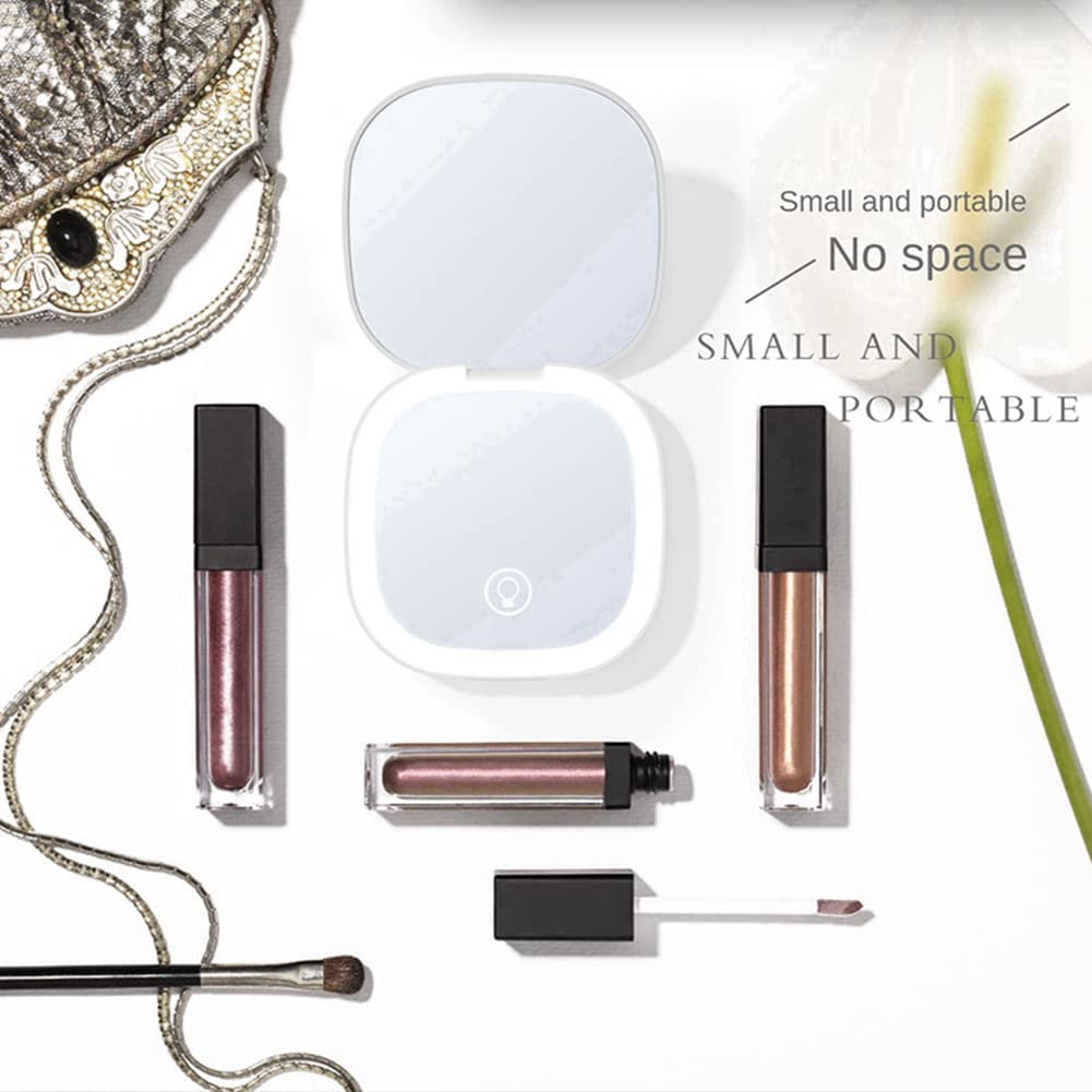 5X Magnifying LED Vanity Mirror - Portable Double-Sided Travel Makeup Mirror with Bright Mini Lights, Pink | Perfect for Home, Travel & Professional Makeup Application