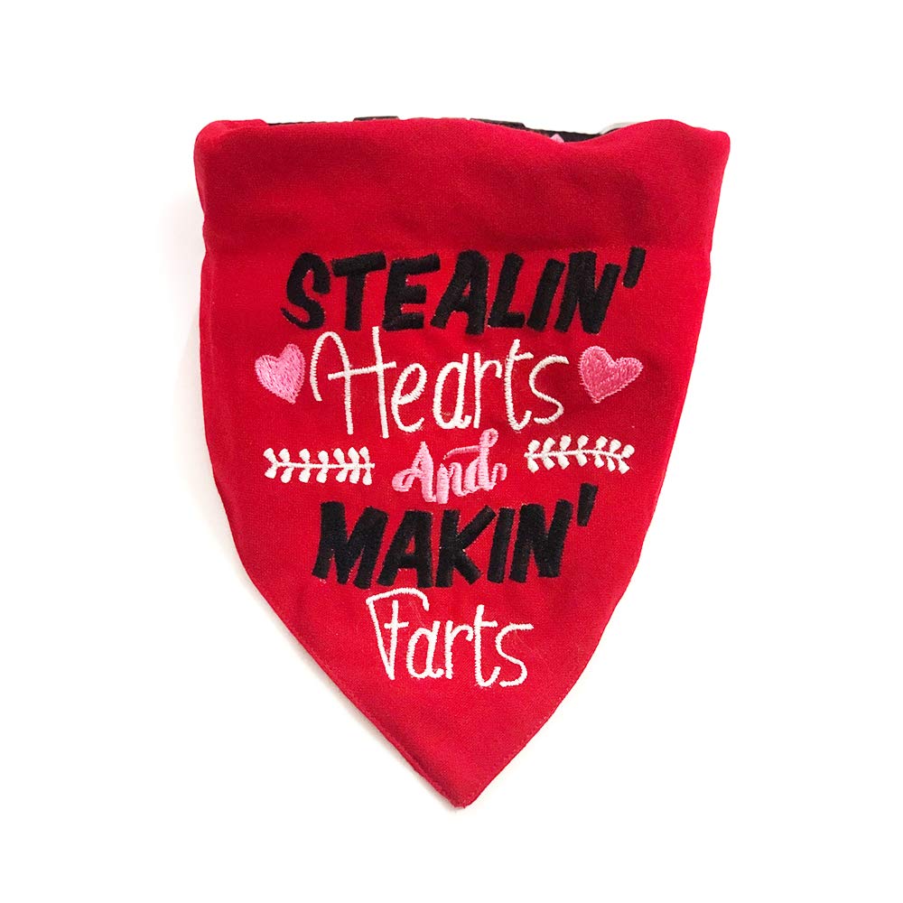 Stylish Red Embroidered Tuxedo Dog Bandana with Adjustable Collar - XL Size for Formal Occasions & Photo Shoots