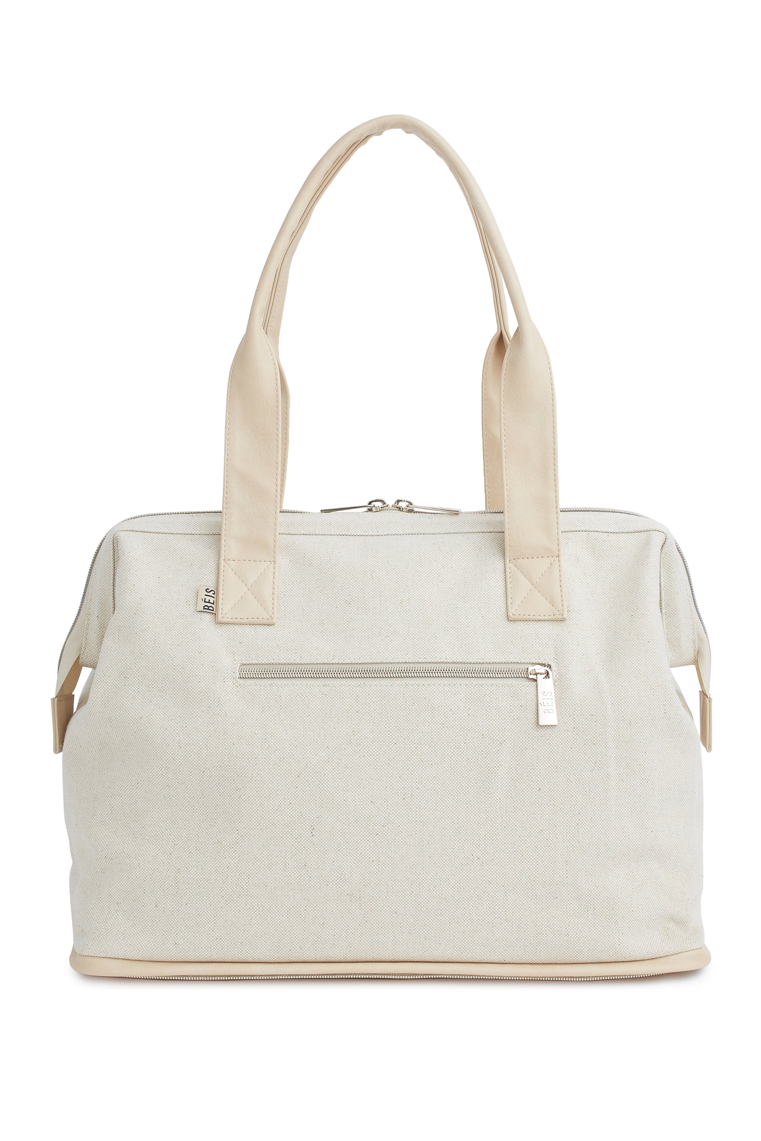 Beige Convertible Mini Weekender Bag - Stylish & Versatile Travel Duffel for Women | Perfect for Weekend Getaways, Gym, Work & Overnight Trips