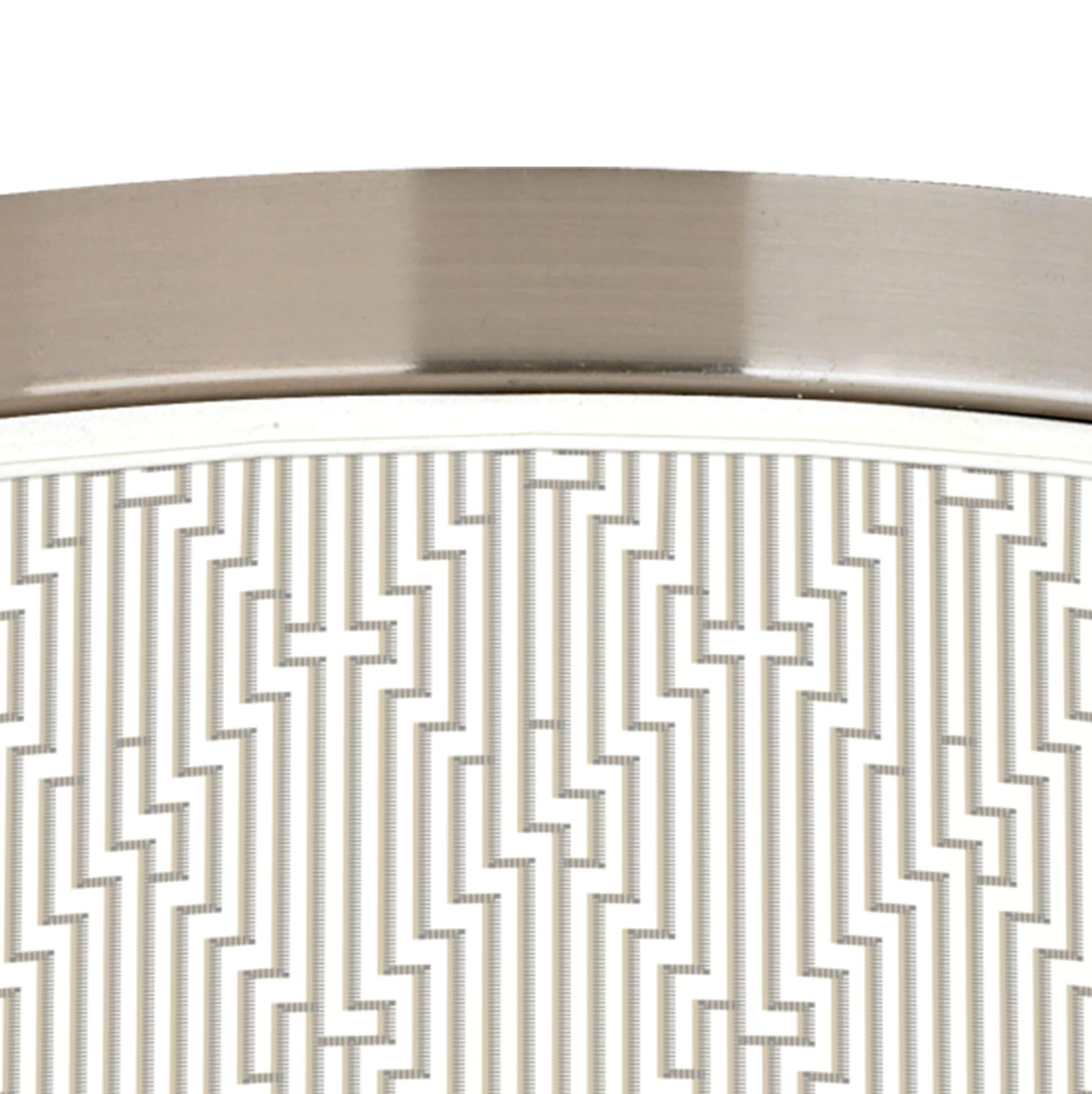 Energy Efficient Diamond Maze Giclee Ceiling Light with Printed Shade - Modern LED Lighting for Bedroom, Living Room & Dining Room