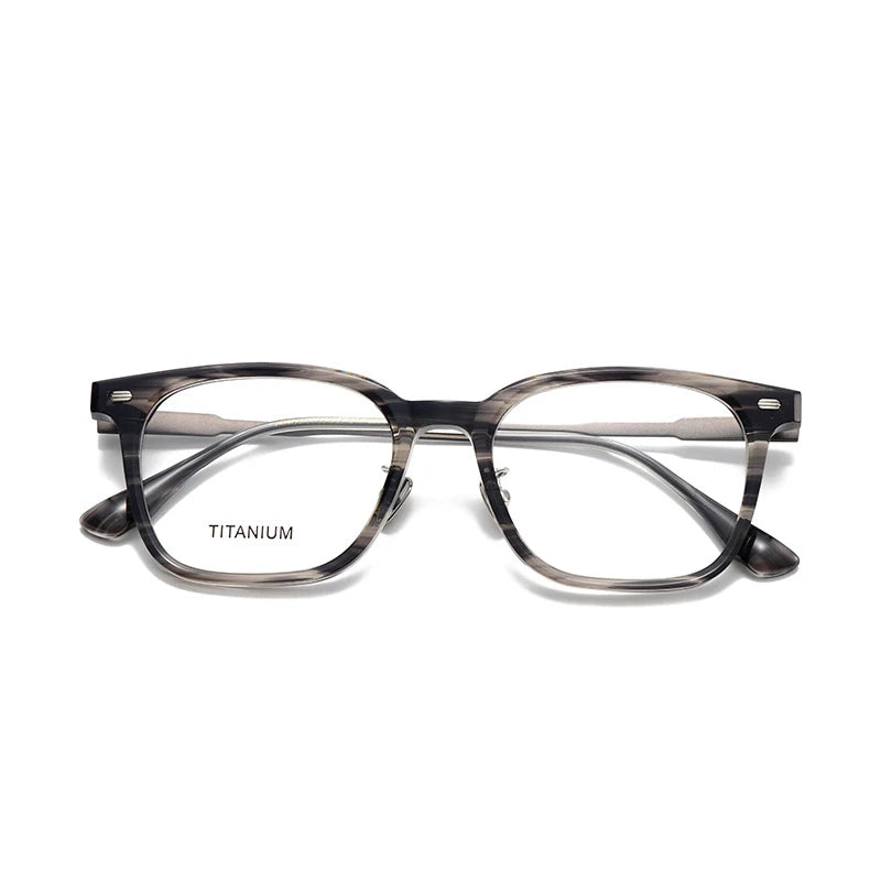 Aror Unisex Full Rim Square Acetate Eyeglasses 842193 - Stylish & Durable Frame for Men & Women - Perfect for Reading, Work, and Everyday Fashion