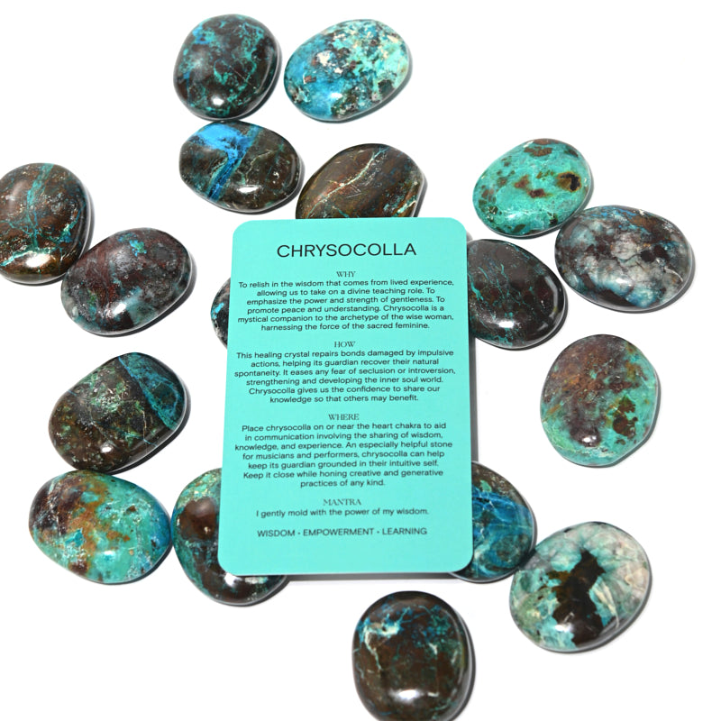 Chrysocolla Palm Stone - Natural Healing Crystal for Stress Relief & Meditation | Perfect for Reiki, Yoga & Spiritual Practices