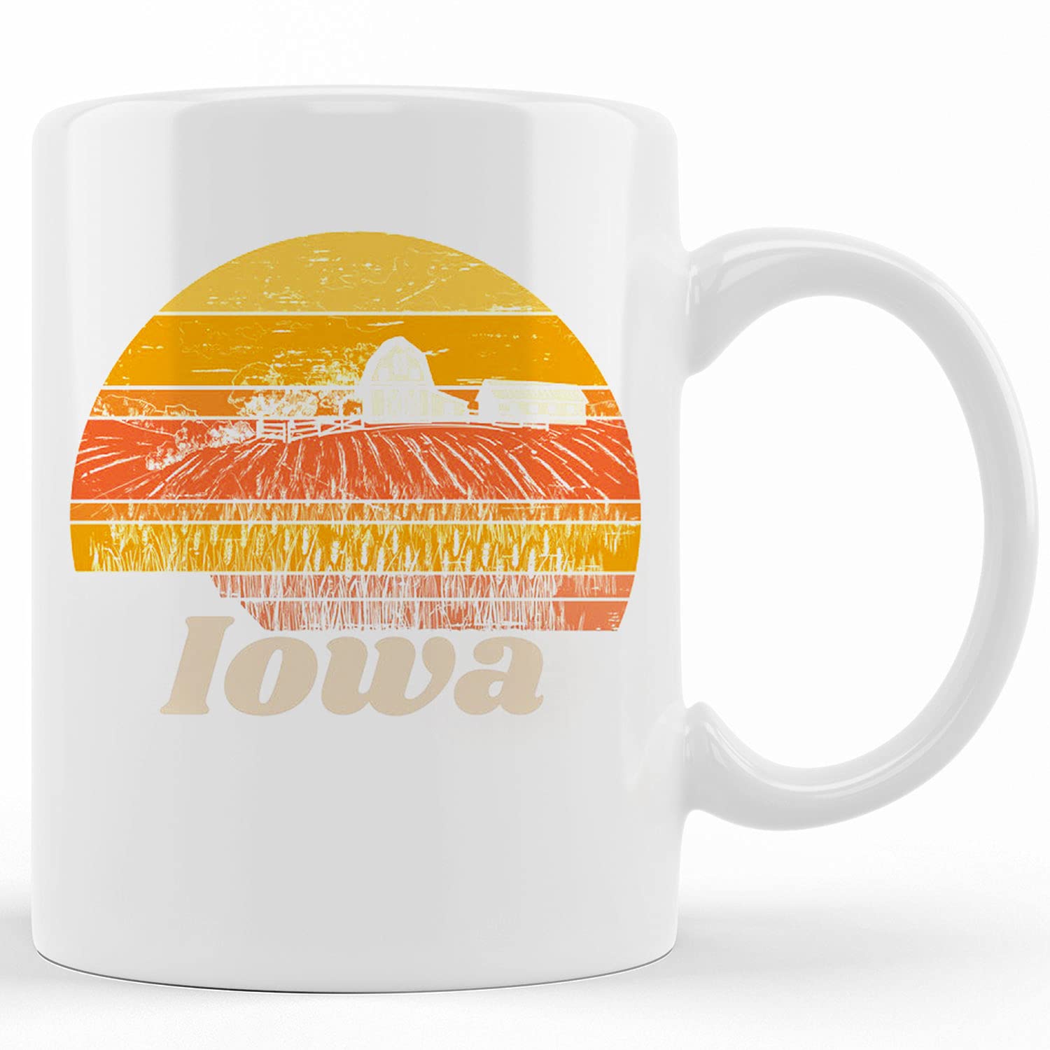 Personalized Iowa State Ceramic Coffee Mug - Custom Iowa Gifts for Long Distance, Home State, and College - Perfect for Coffee, Tea, and Hot Drinks - Ideal for Birthdays, Anniversaries, and Graduation Presents