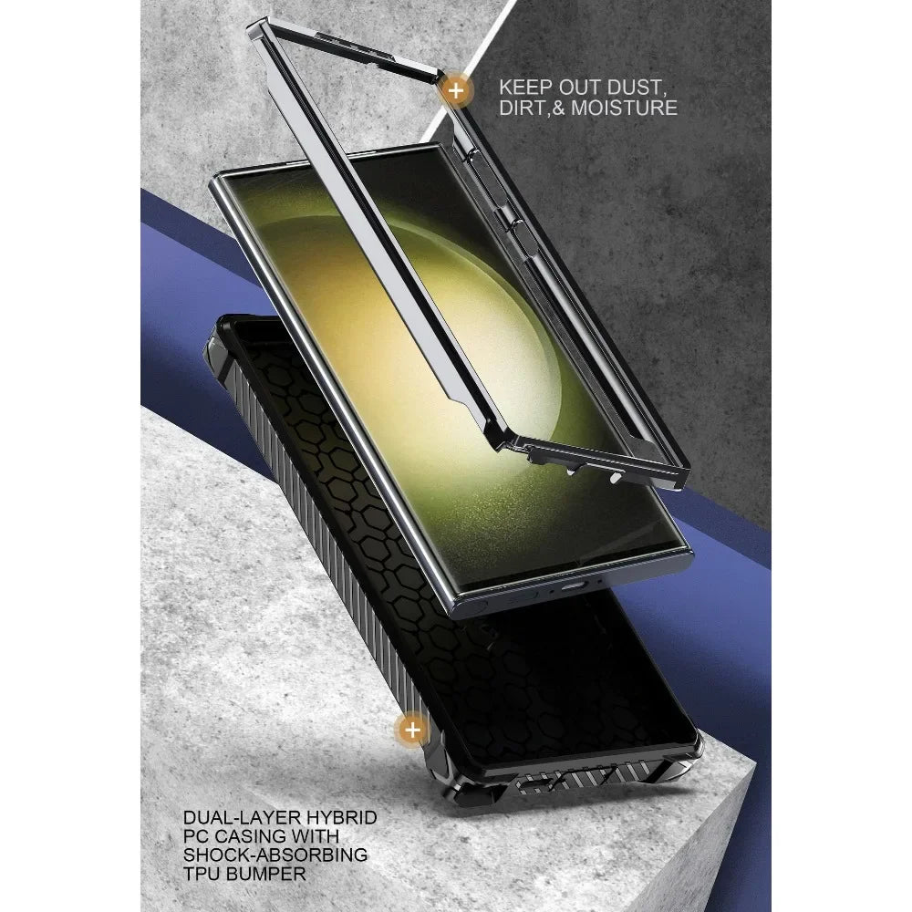 Samsung Galaxy S25 Ultra Phone Case with Belt Clip & MagSafe Magnetic Ring - Secure & Hands-Free for Outdoor, Work & Travel