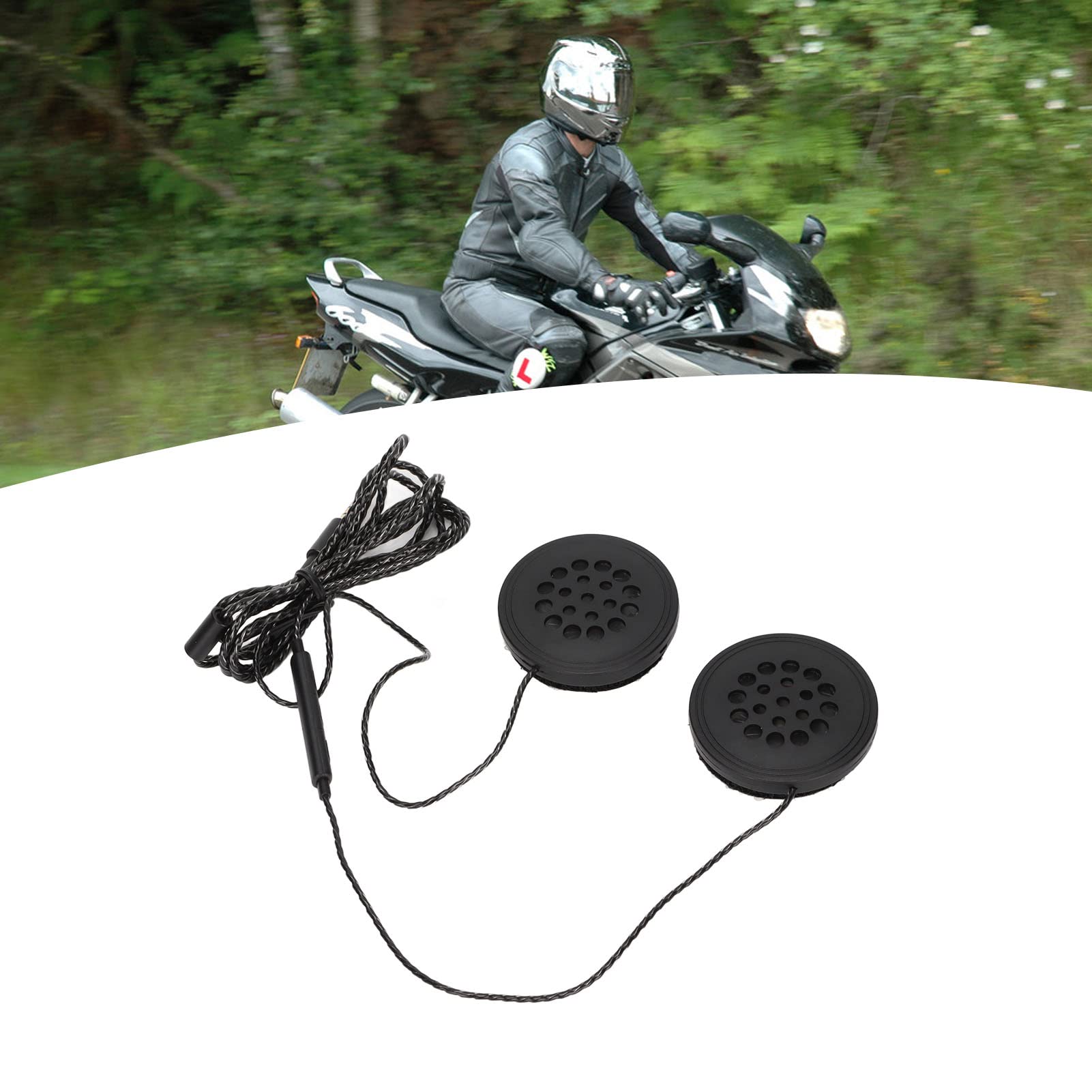 070 Motorcycle Helmet Headset - 3.5mm Wired Stereo Headphones with Windproof Design for Racing & Outdoor Sports | Perfect for Motorcycle Riding, ATV Adventures & Extreme Sports