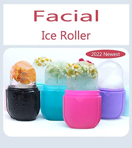Upgraded M-SIS Ice Roller for Face & Eye Relief - Cooling Facial Massage Tool for Puffiness, Wrinkles & Skin Tightening - Gua Sha Ice Cube & Silicone Mold for At-Home Spa & Beauty Routine