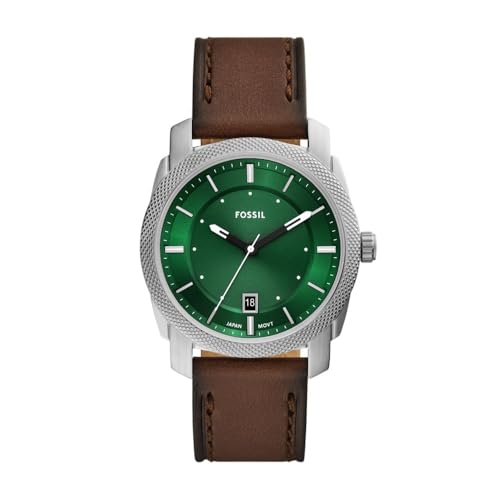 Brown Leather/Silver/Green