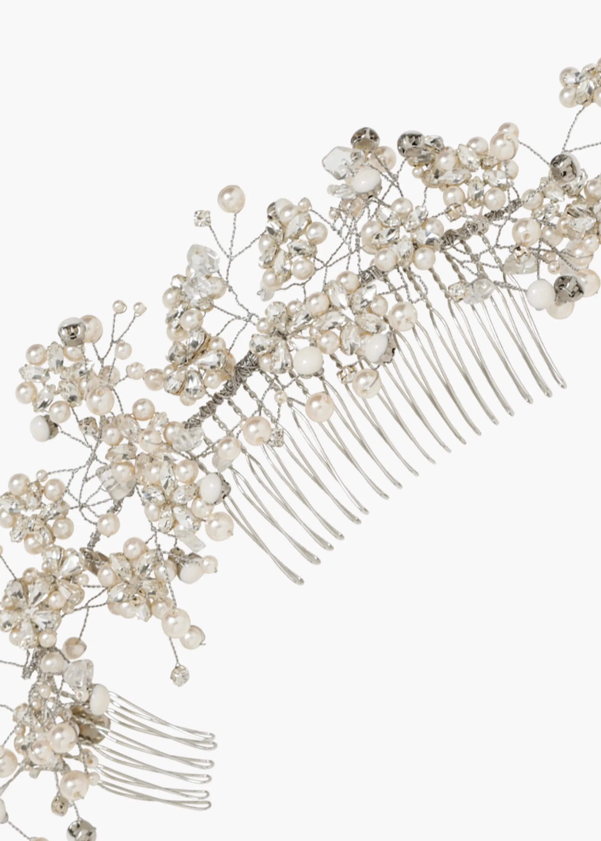 Nicola Comb - Elegant Crystal Pearl Hair Comb for Women | Perfect for Weddings, Prom, and Special Occasions