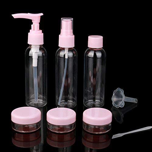 VIHAX 8-Piece Empty Plastic Travel Bottles Set - Leak-Proof Portable Cosmetic Containers for Makeup, Lotion, Shampoo & Toiletries | Perfect for Air Travel, Gym & Vacation Essentials